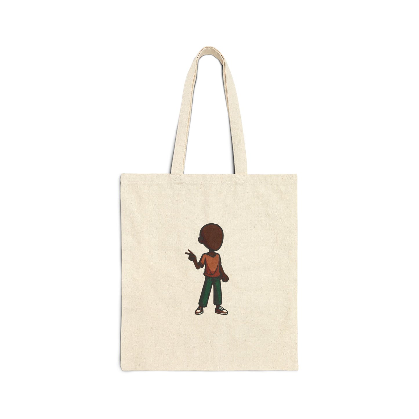 Canvas Tote Bag — Minimal Cartoon Kid Illustration Eco Shopper