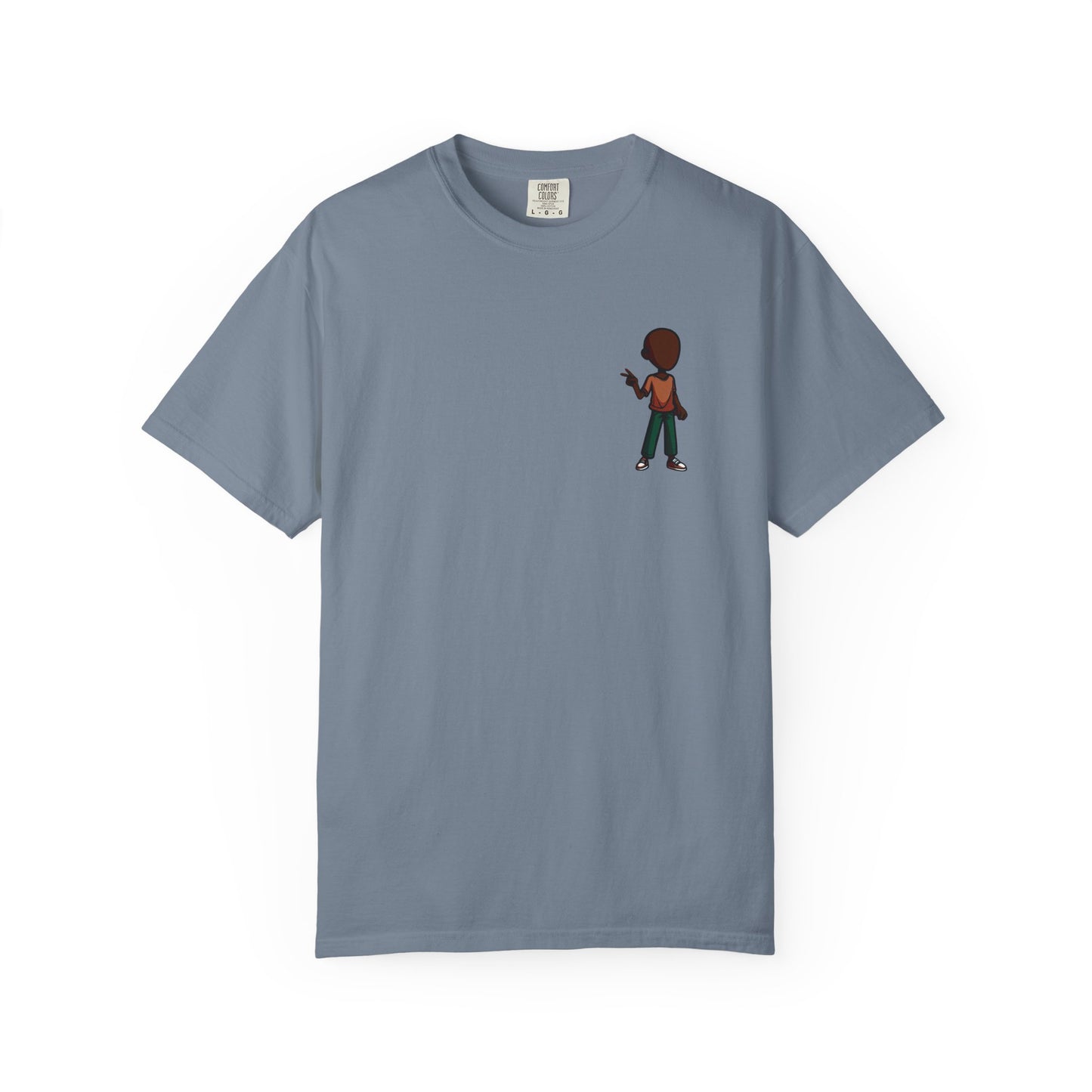 Minimalist Little Boy Graphic T-Shirt — Small Chest Illustration, Casual Kids/Youth Tee