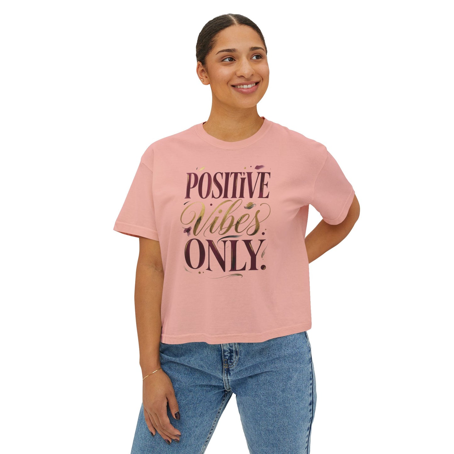 Positive Vibes Only Boxy Tee