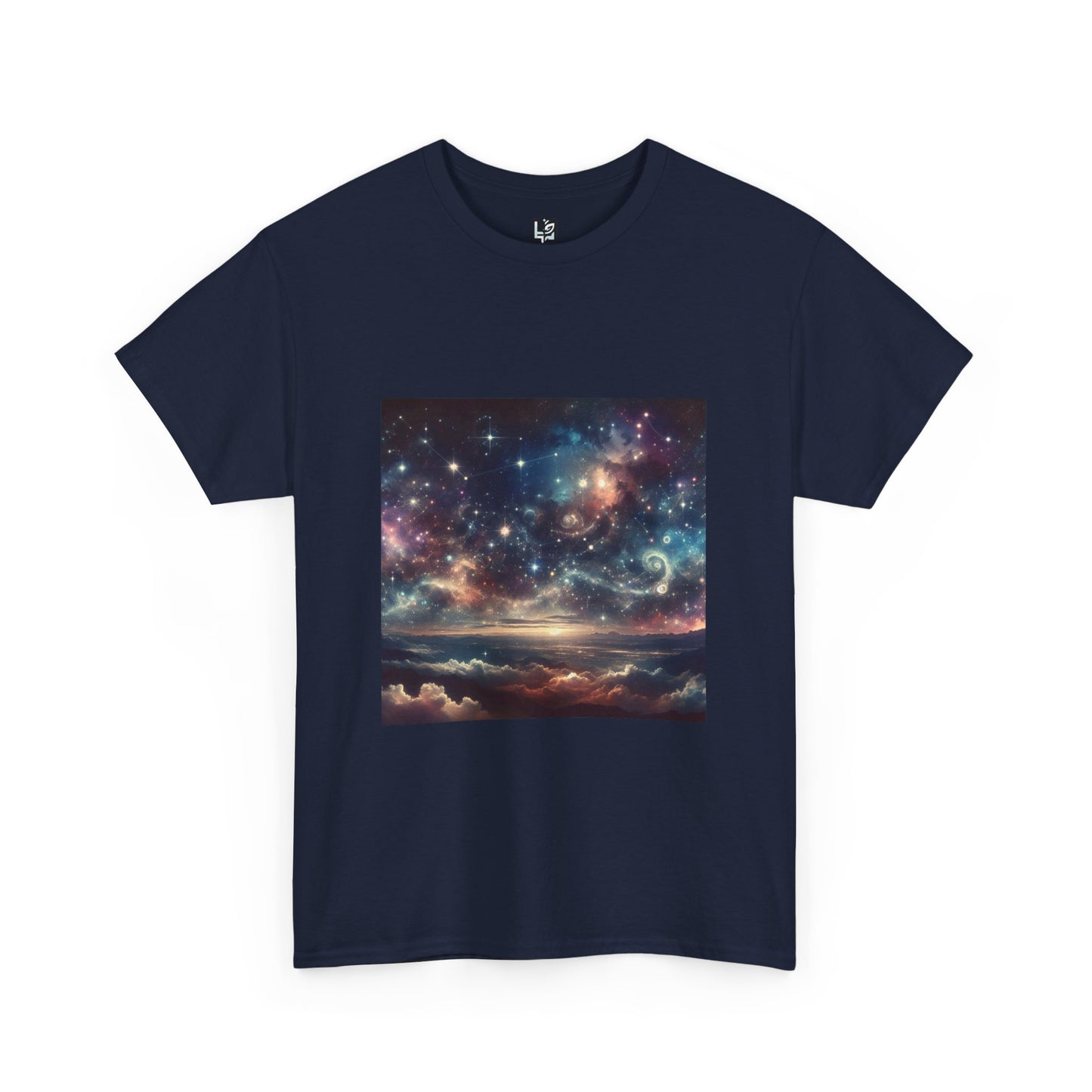 Cosmic Dreams Unisex Heavy Cotton Tee - Celestial Graphic Tee for Stargazers