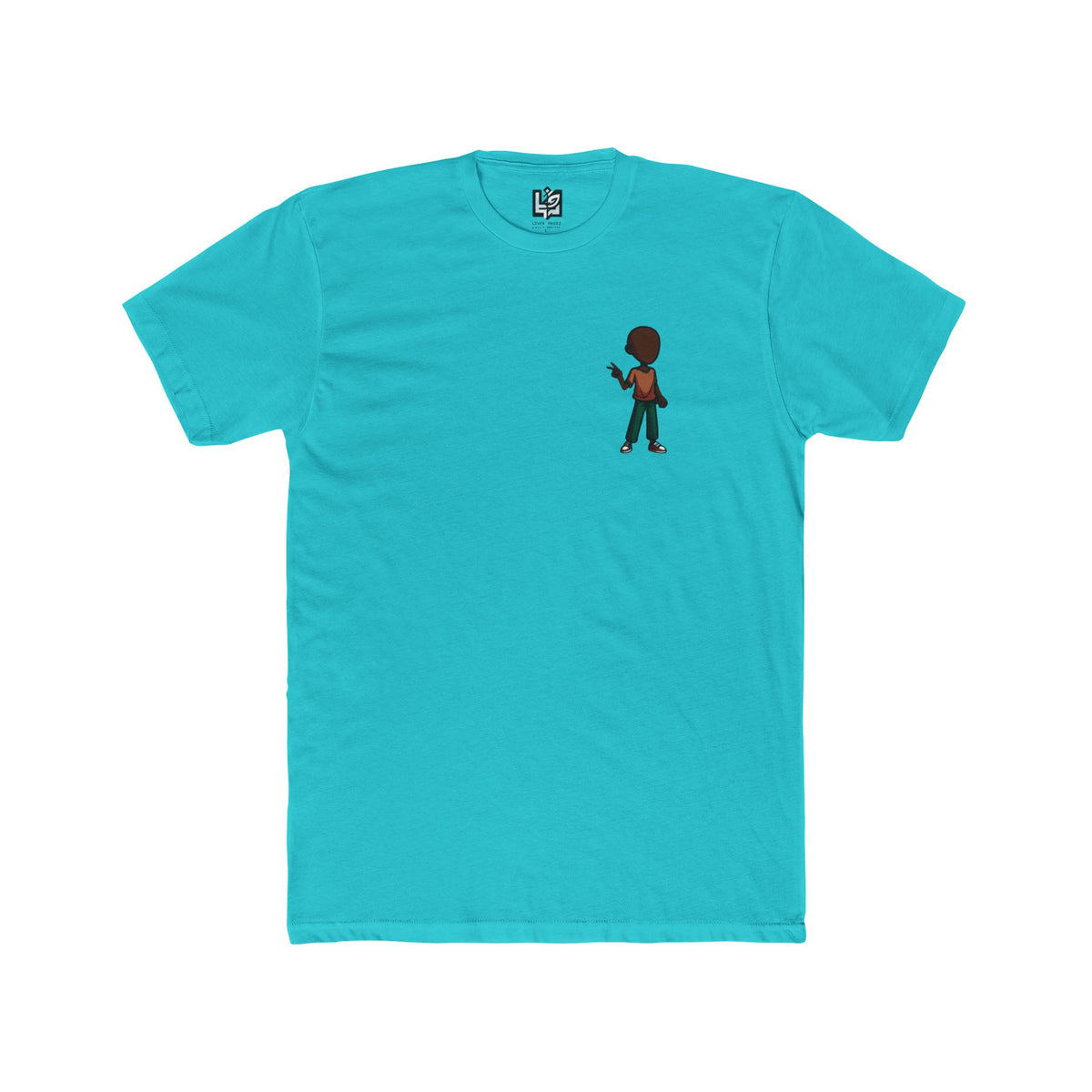 Minimalist Basketball Player Graphic Tee — Small Center Chest Design