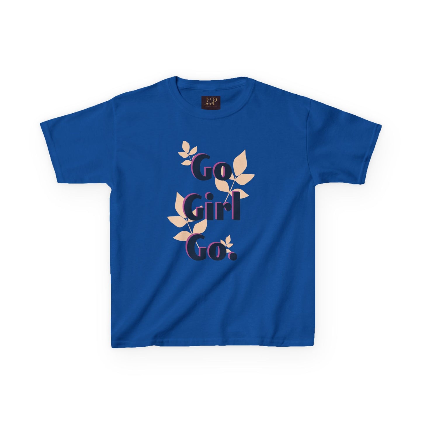 Go Girl Go Kids Heavy Cotton Tee - Motivational T-Shirt for Girls