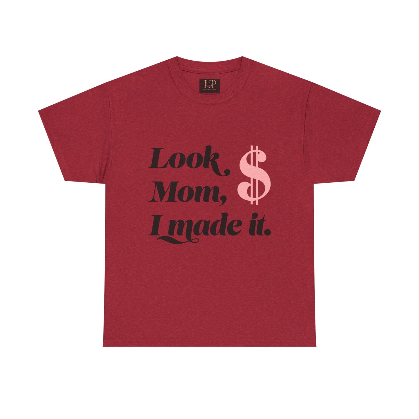 Look Mom, I Made It! Unisex Heavy Cotton Tee - Fun and Motivational Graphic T-Shirt for Celebrations