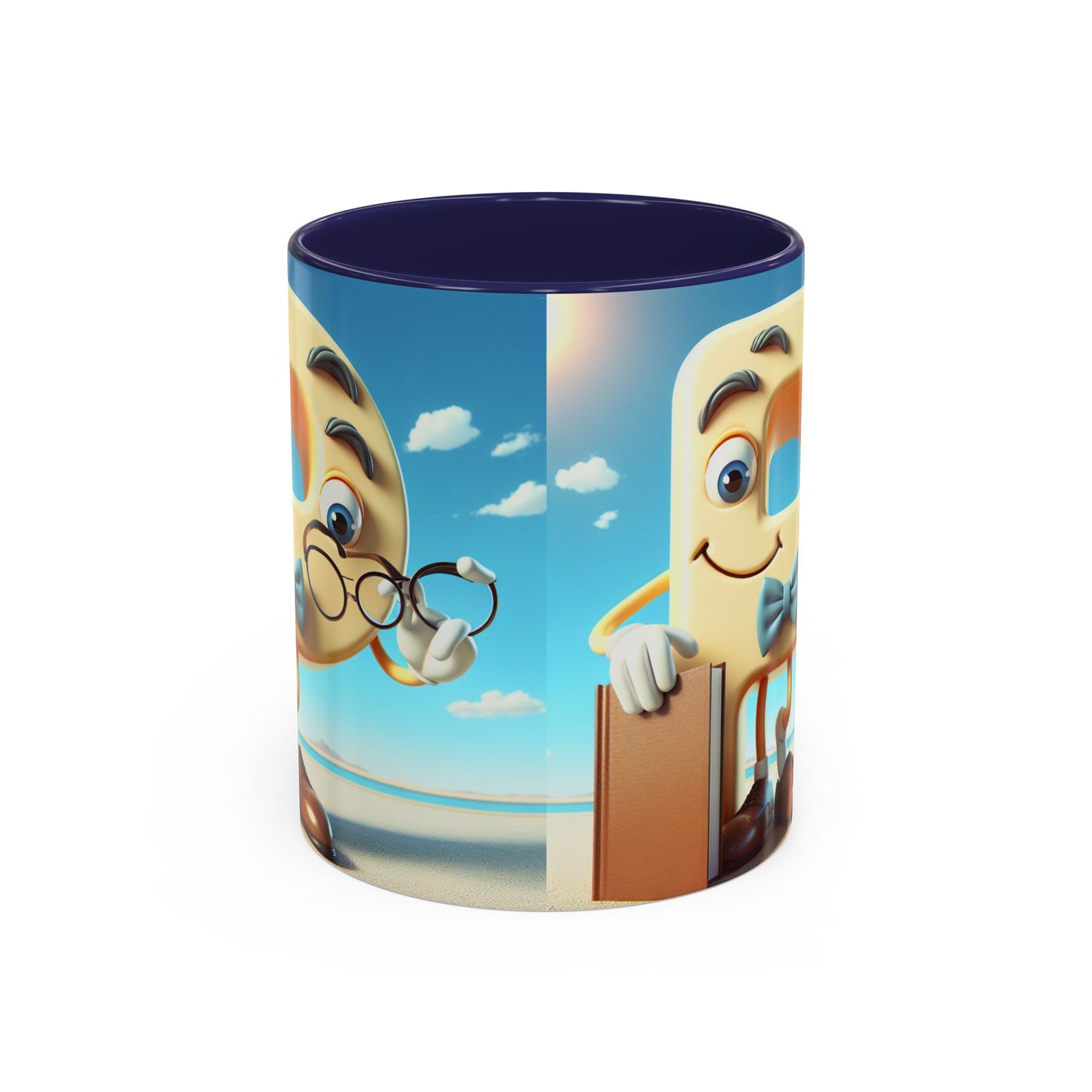 Cheerful Cartoon Character Accent Coffee Mug - Perfect for Gift Giving