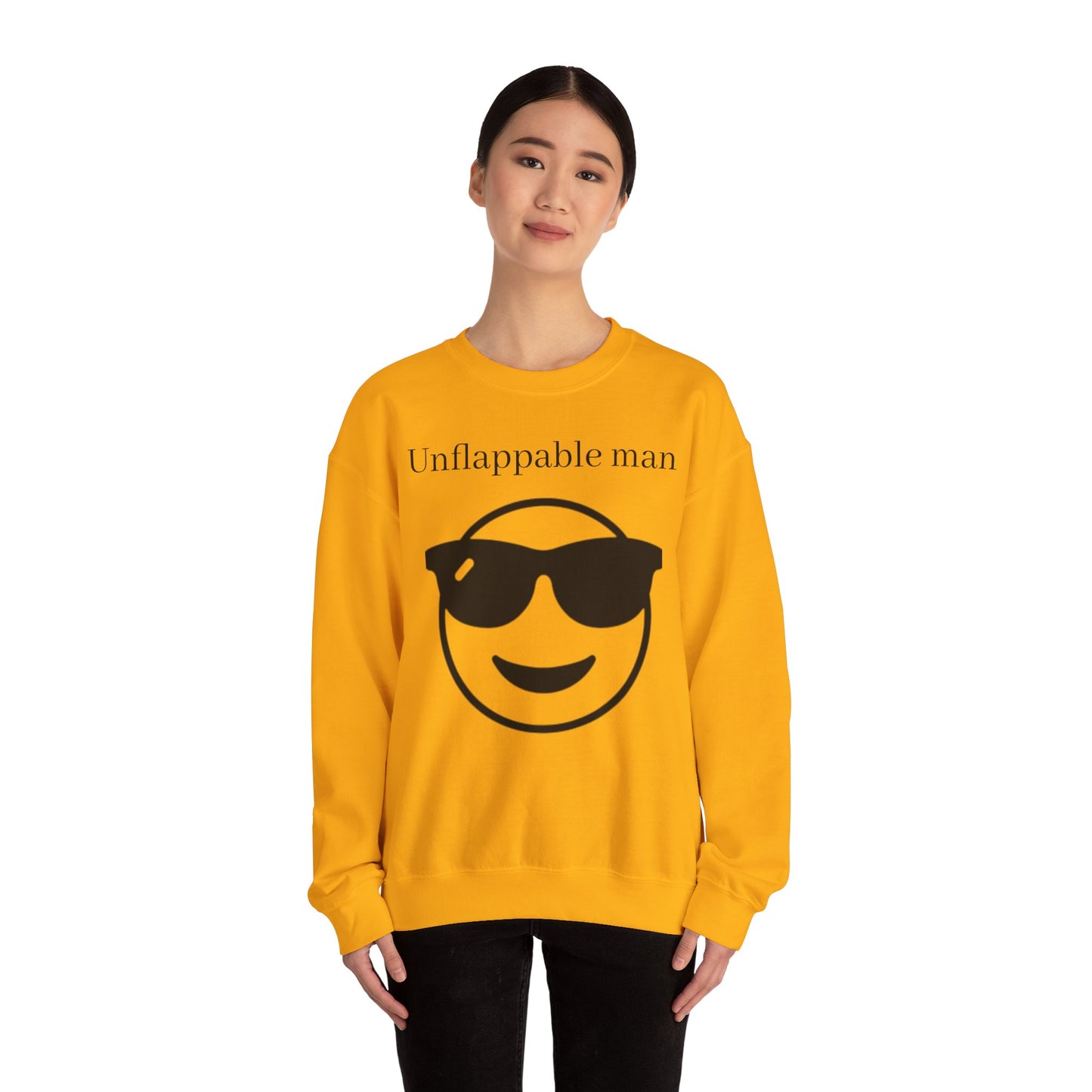 Unflappable Man Crewneck Sweatshirt - Cool & Comfortable Apparel