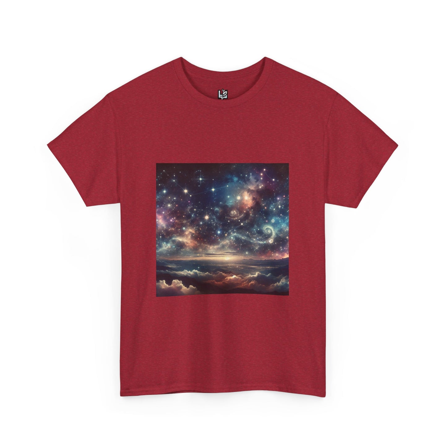 Cosmic Dreams Unisex Heavy Cotton Tee - Celestial Graphic Tee for Stargazers