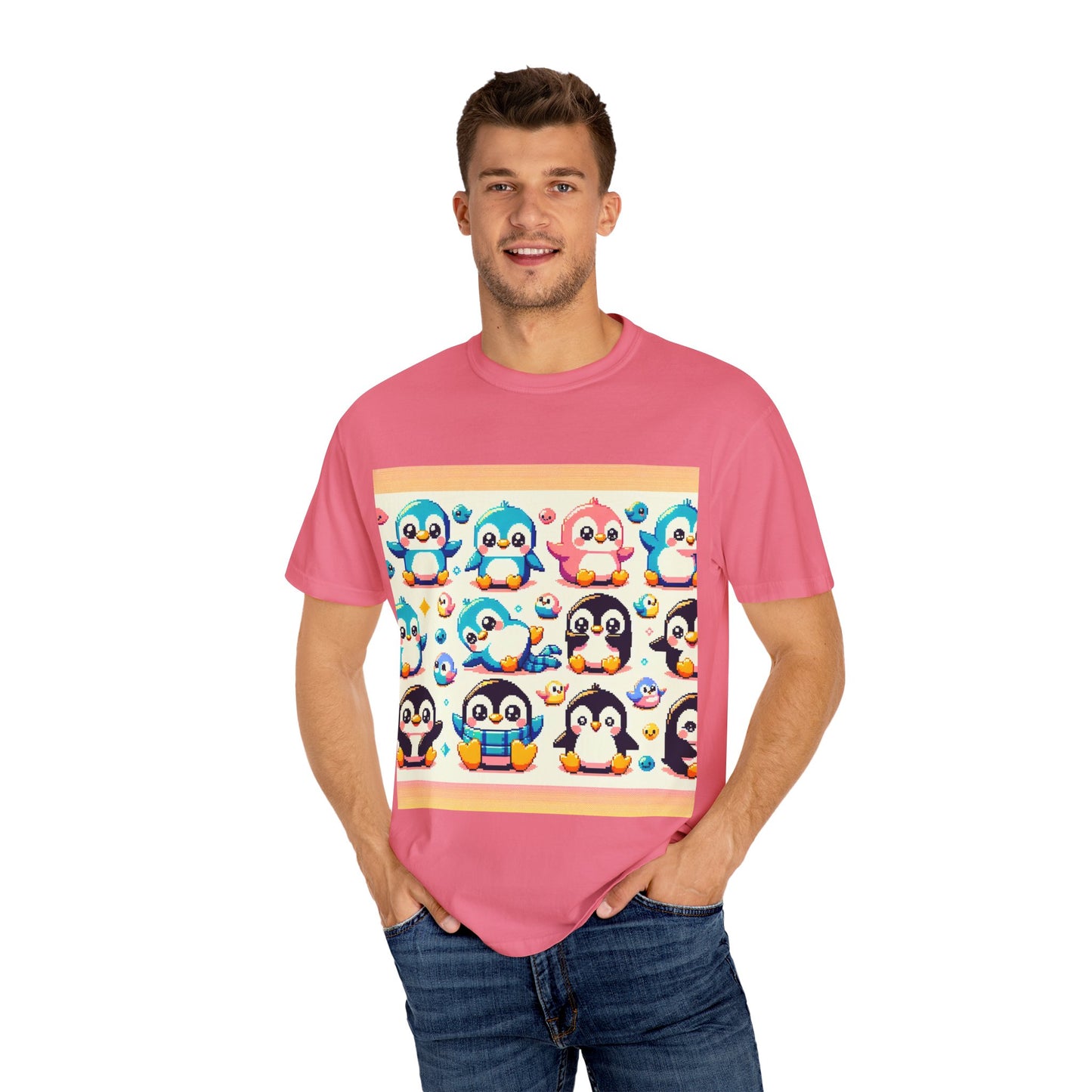 Cute Penguin Graphic Unisex T-shirt - Fun & Colorful Summer Tee