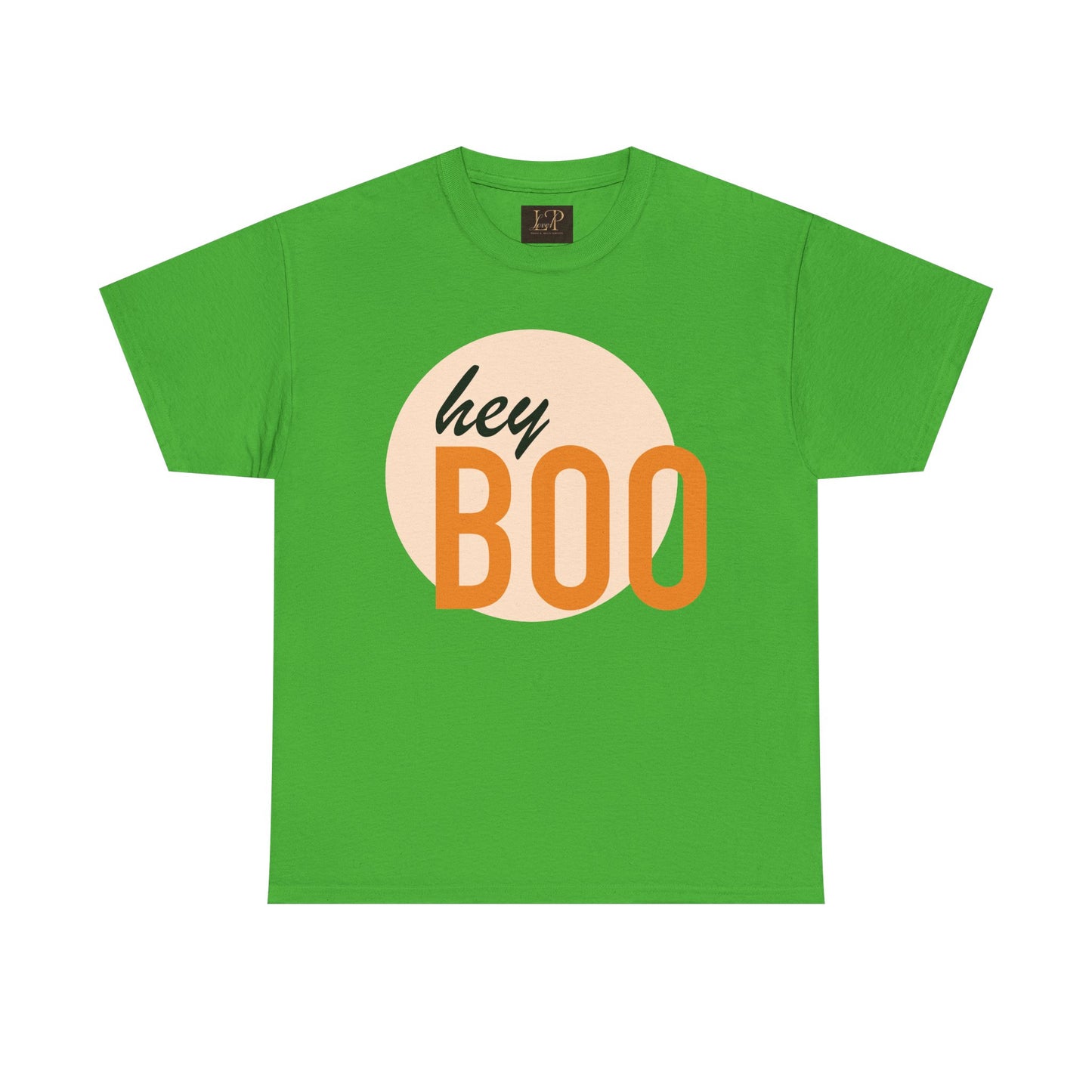 Hey Boo Unisex Heavy Cotton Tee - Cute & Comfy Fall T-Shirt