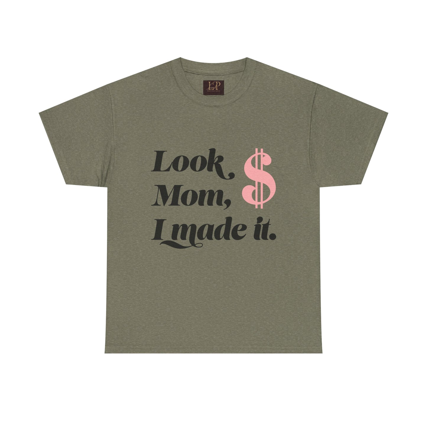 Look Mom, I Made It! Unisex Heavy Cotton Tee - Fun and Motivational Graphic T-Shirt for Celebrations