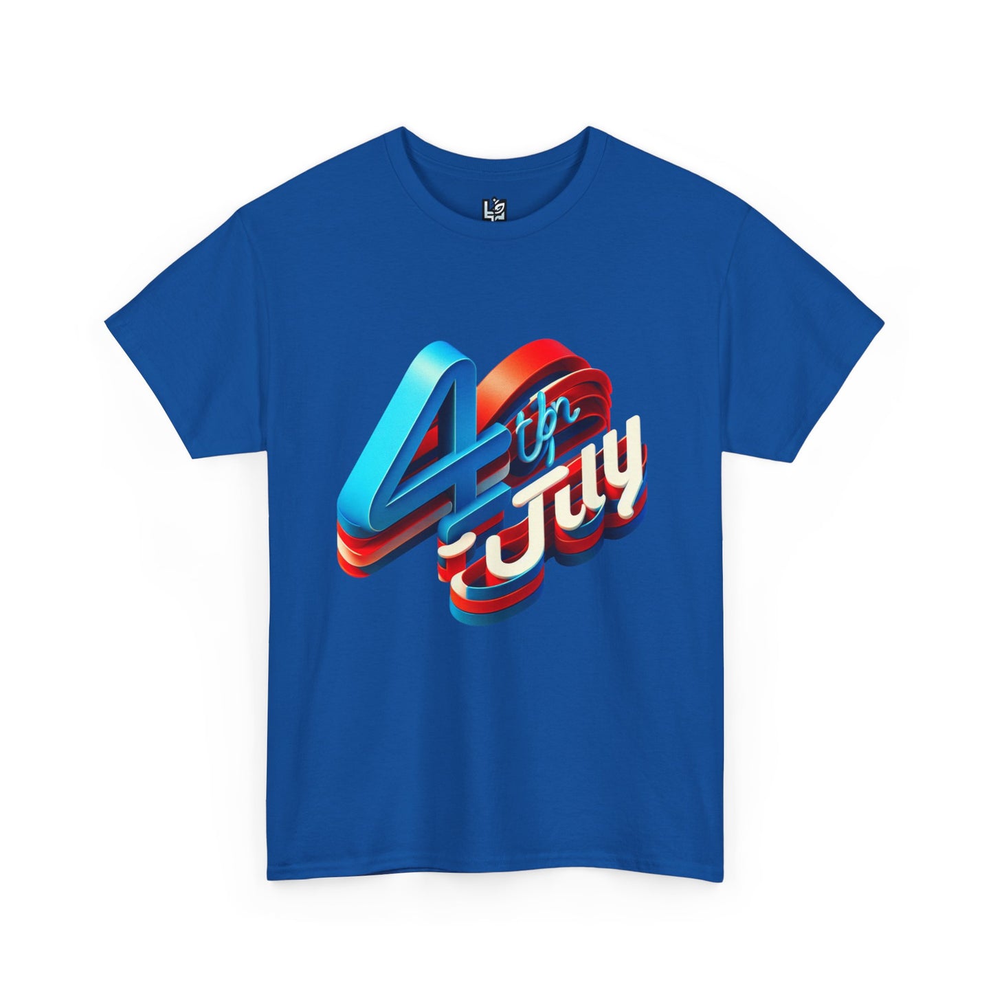 4th of July Unisex Heavy Cotton Tee, Patriotic Shirt, Independence Day Apparel, Summer Event T-Shirt, Casual Graphic Tee