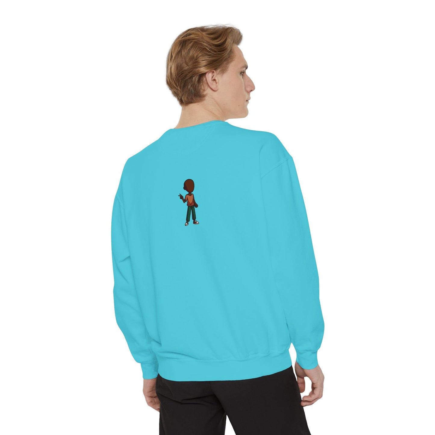 The Unflappable Man Sweatshirt — Retro Badge Graphic Crewneck