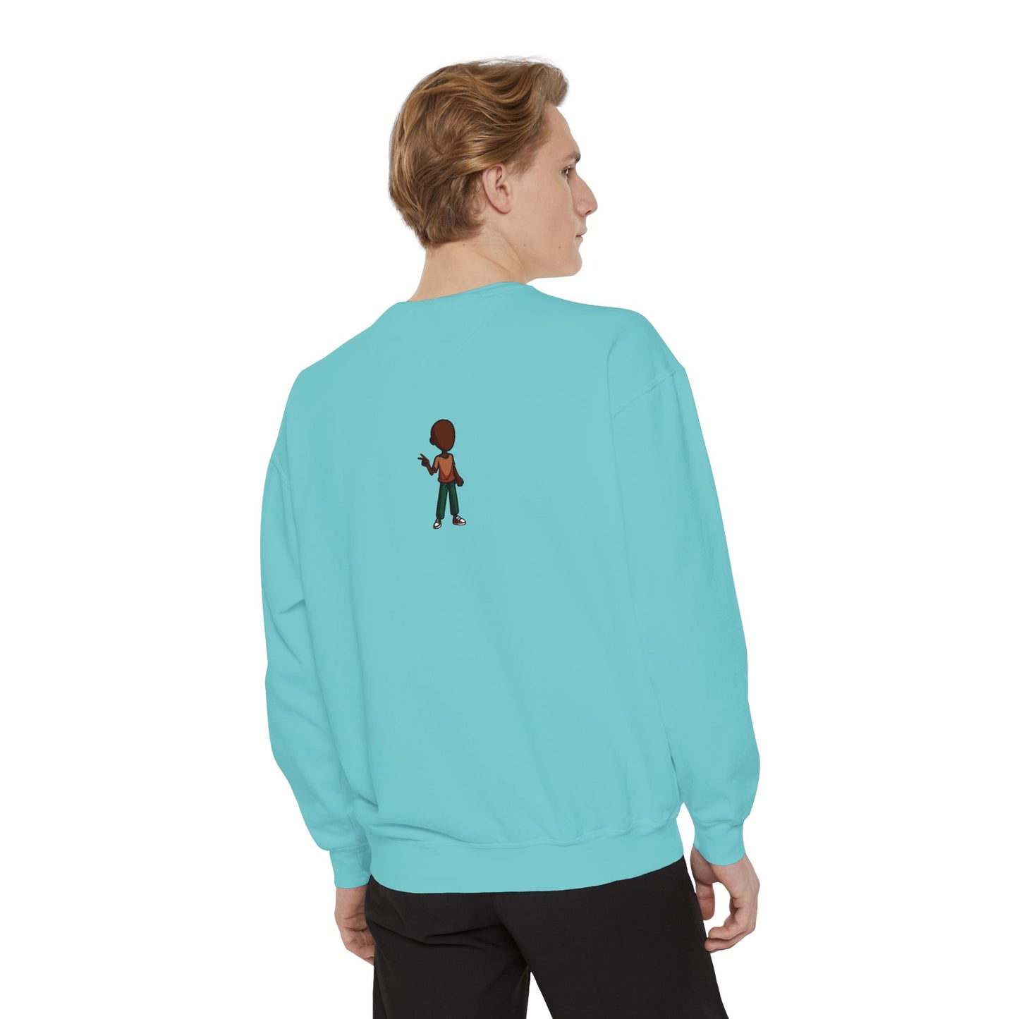 The Unflappable Man Sweatshirt — Retro Badge Graphic Crewneck