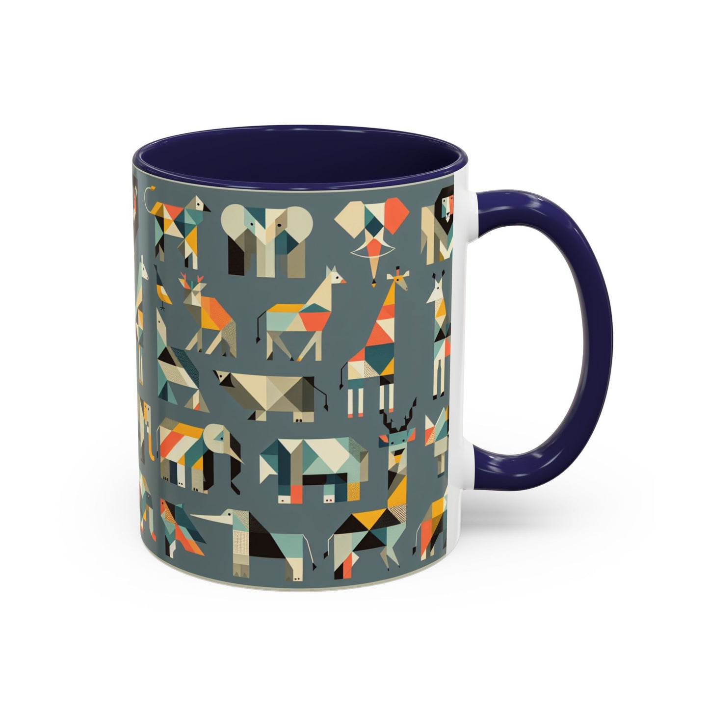 Colorful Animal Print Accent Coffee Mug - Unique 11/15oz Ceramic Cup for Nature Lovers