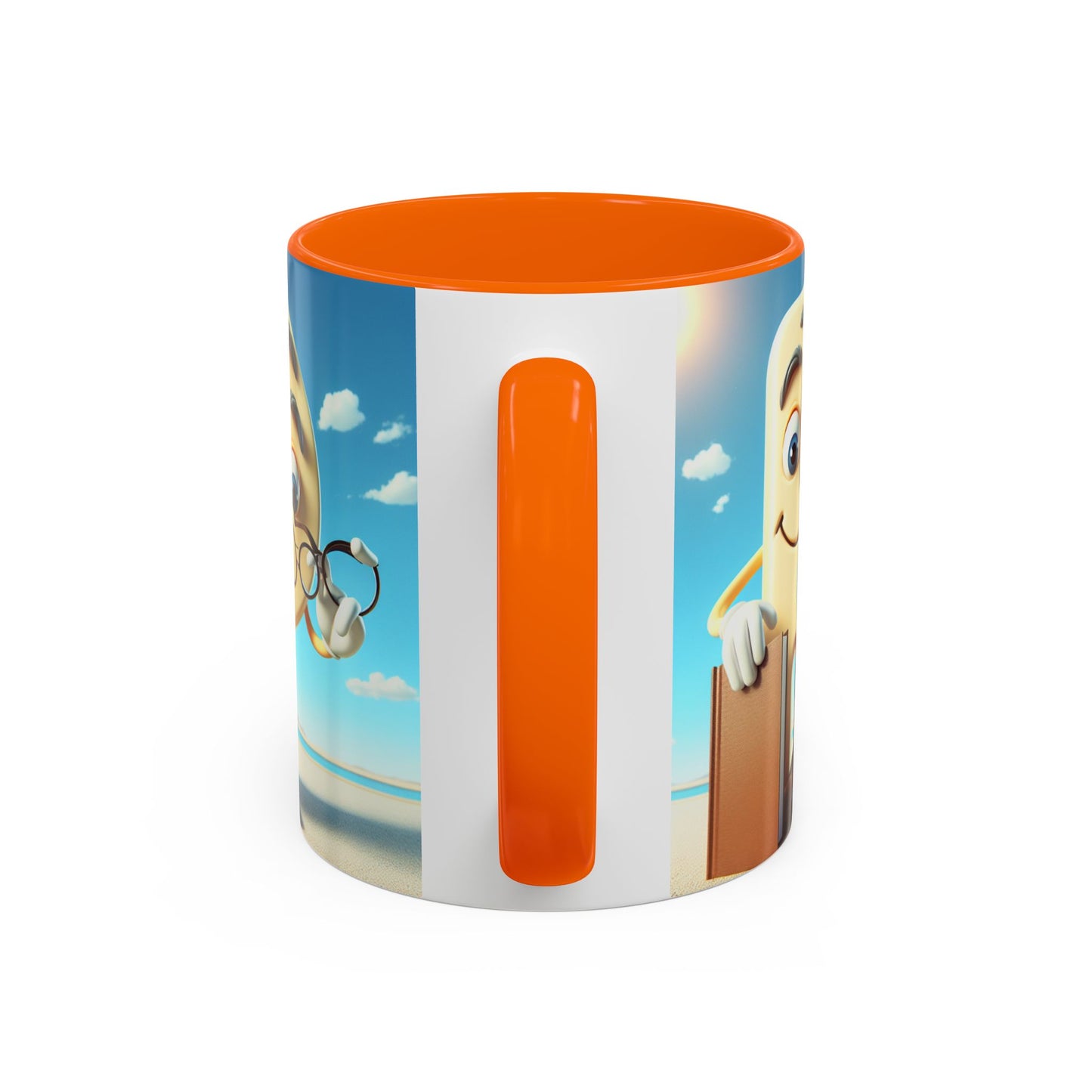 Cheerful Cartoon Character Accent Coffee Mug - Perfect for Gift Giving