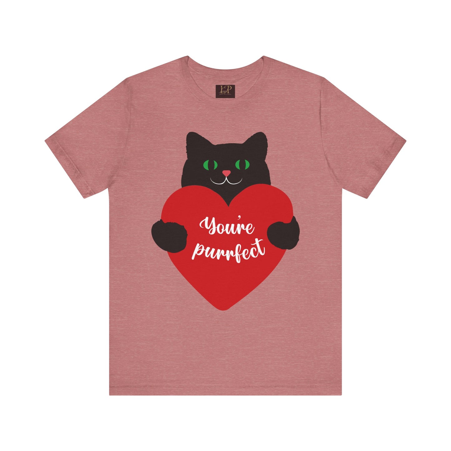 Purrfect Love Cat Tee - Cute Unisex Jersey Short Sleeve Shirt