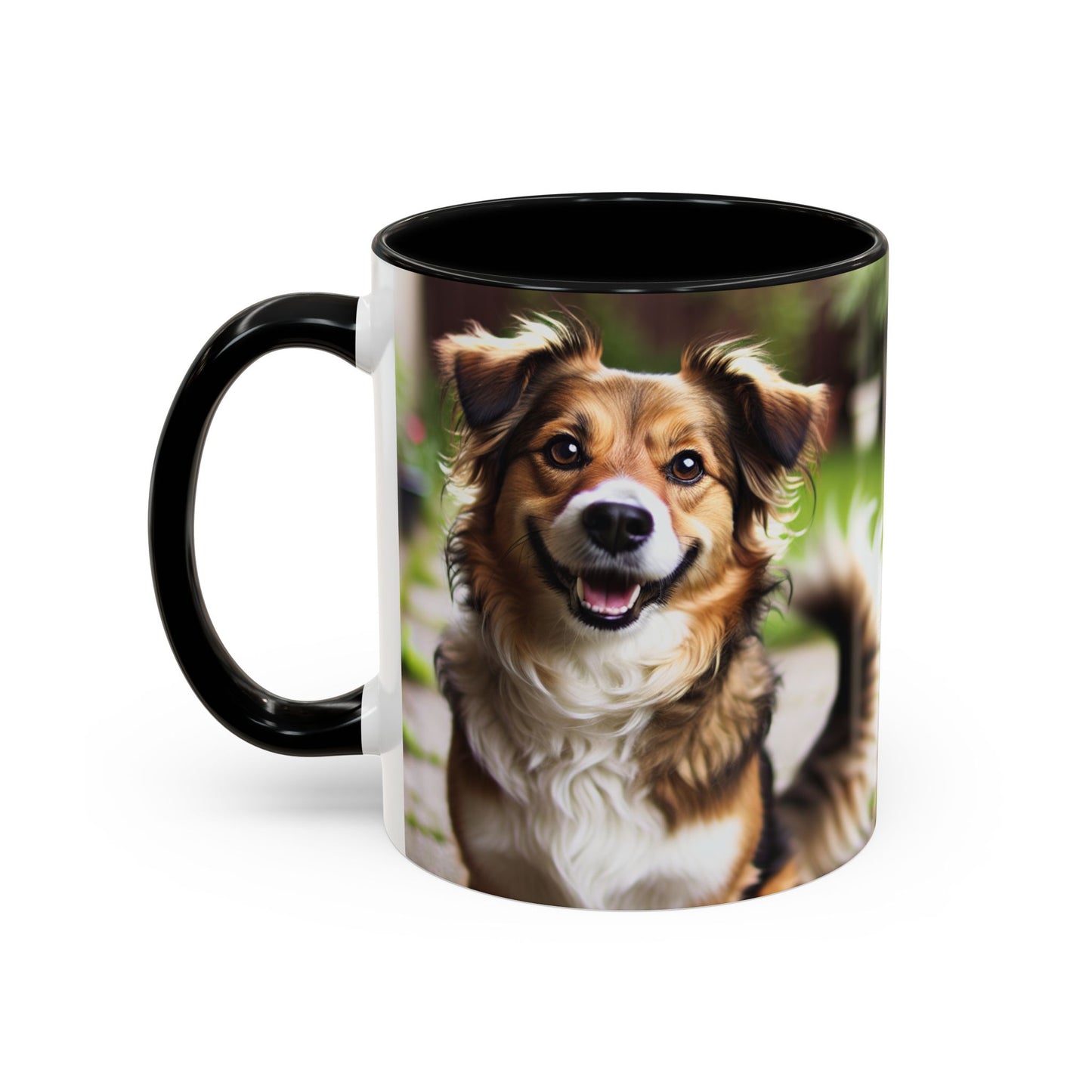 Happy Dog Graphic Accent Coffee Mug | Perfect for Pet Lovers