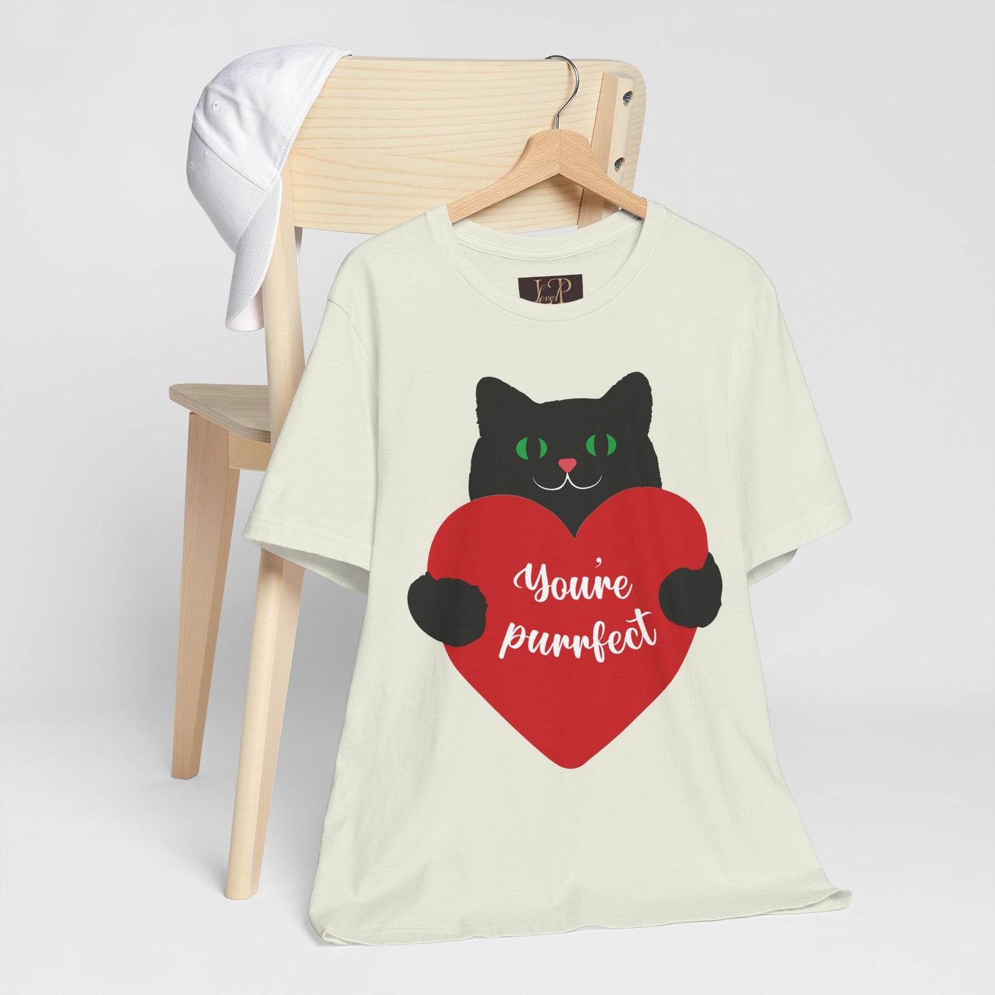 Purrfect Love Cat Tee - Cute Unisex Jersey Short Sleeve Shirt