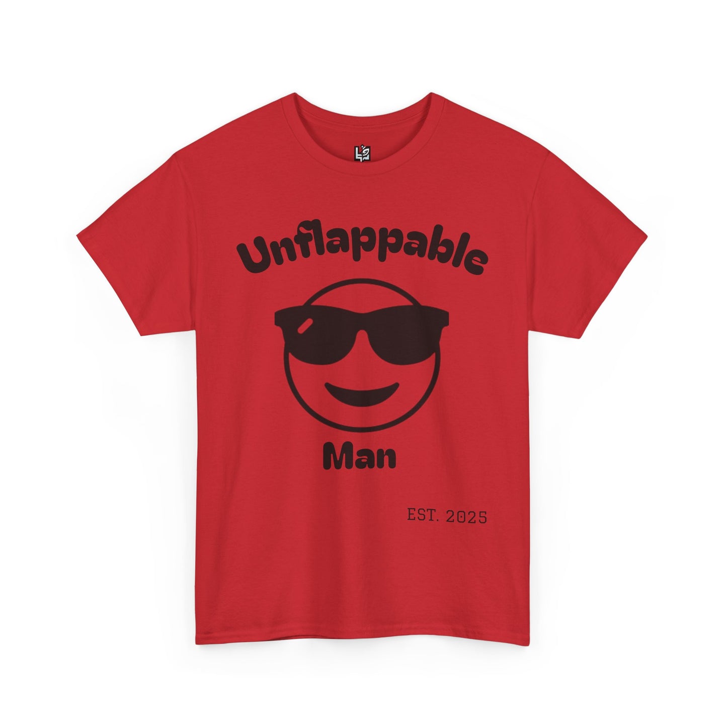 Unisex Heavy Cotton Tee - Unflappable Man Graphic Tee for Chill Vibes