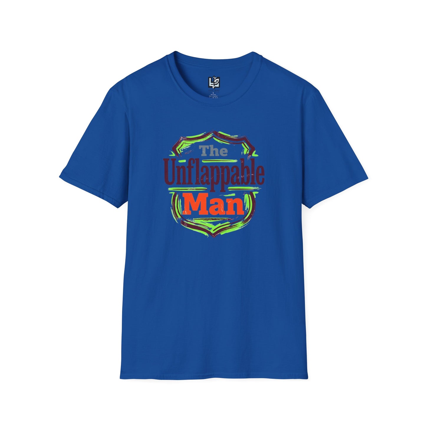 The Unflappable Man T-Shirt — Funny Retro Badge Graphic Tee