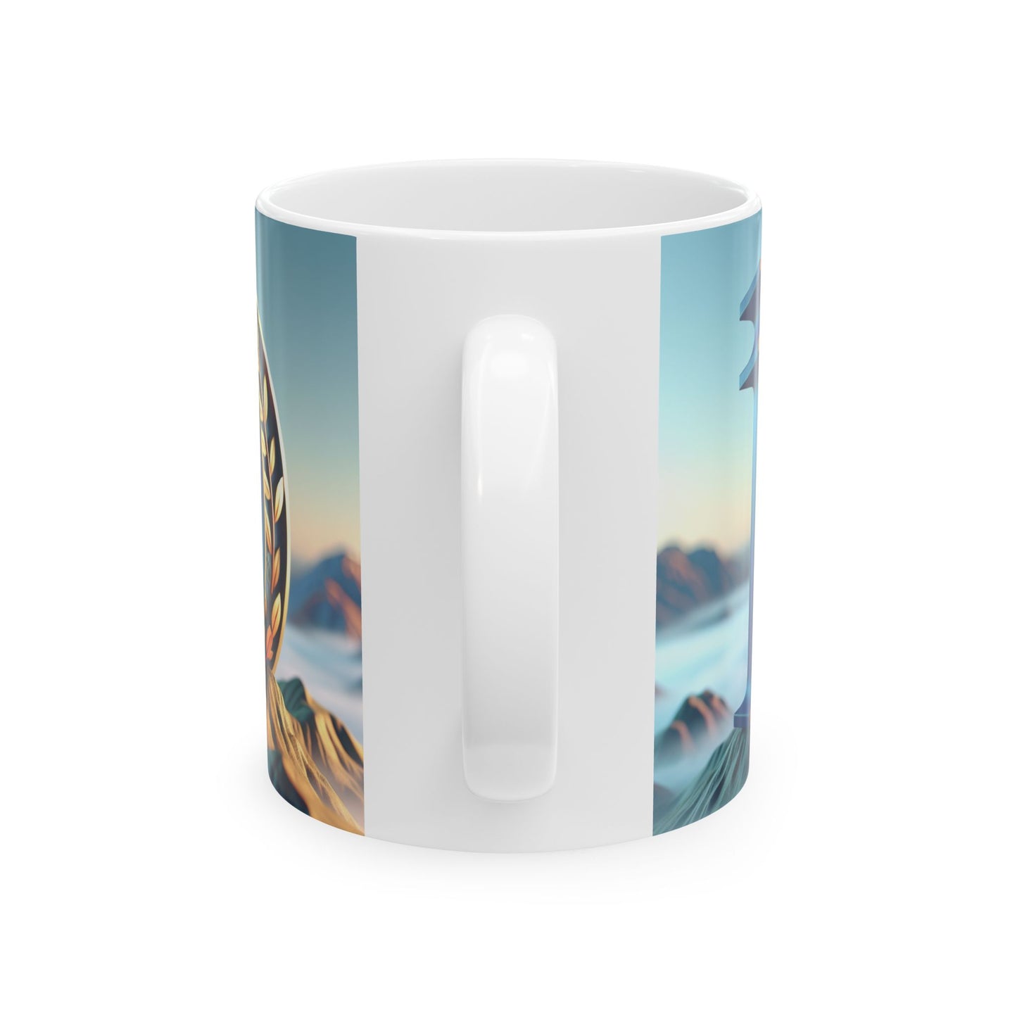 Inspirational Ceramic Mug - Motivational Mountain Design for Coffee Lovers, Ideal Gift for Nature Enthusiasts