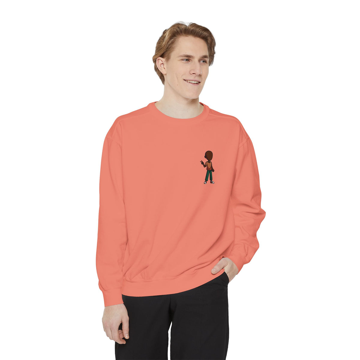 Retro Pixel Boy Graphic Sweatshirt