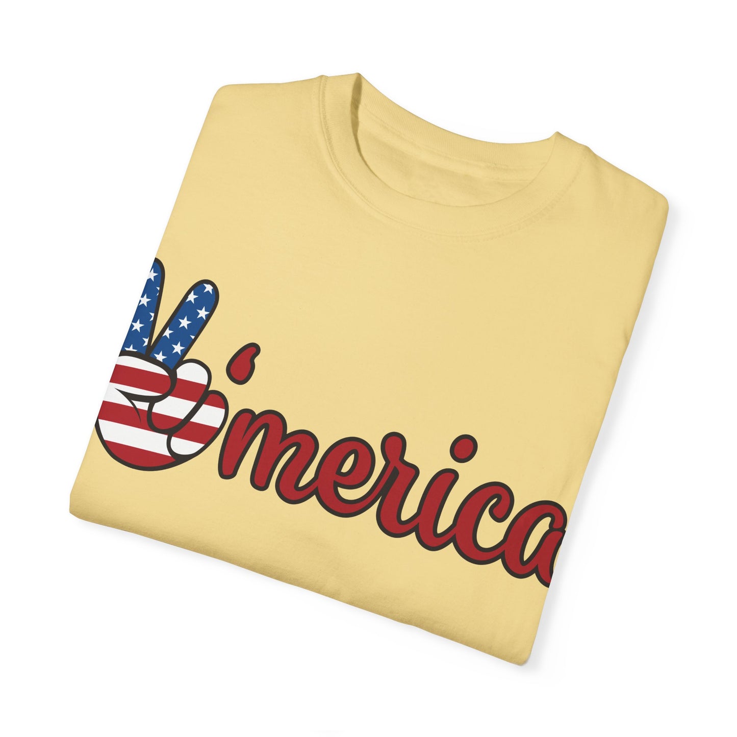 'Peace' Americana Unisex Garment-Dyed T-Shirt - Celebrate Freedom & Unity