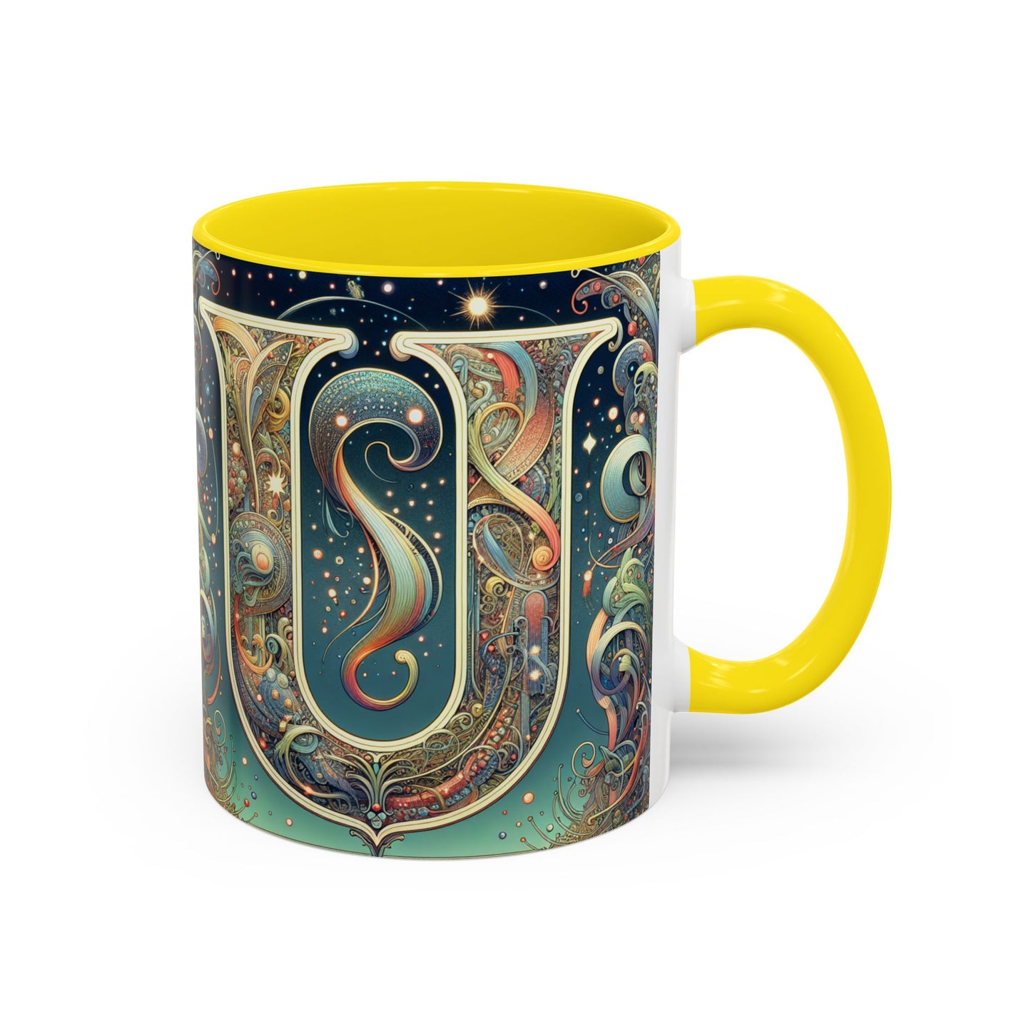 Cosmic Art Accent Coffee Mug - Unique Colorful Design for Coffee Lovers