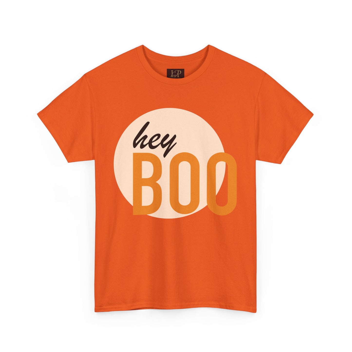 Hey Boo Unisex Heavy Cotton Tee - Cute & Comfy Fall T-Shirt