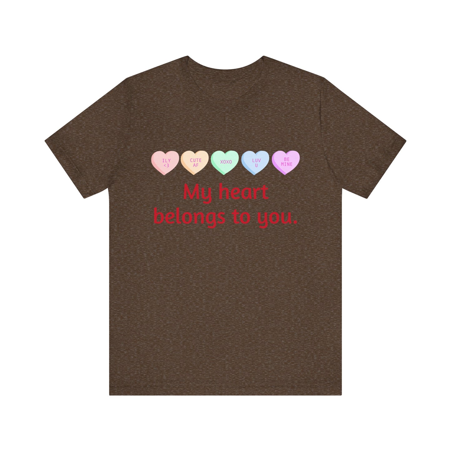 My heart belongs to you Quotes Unisex Jersey Tee - Ideal for Self-Reflection and Supportive Gifts