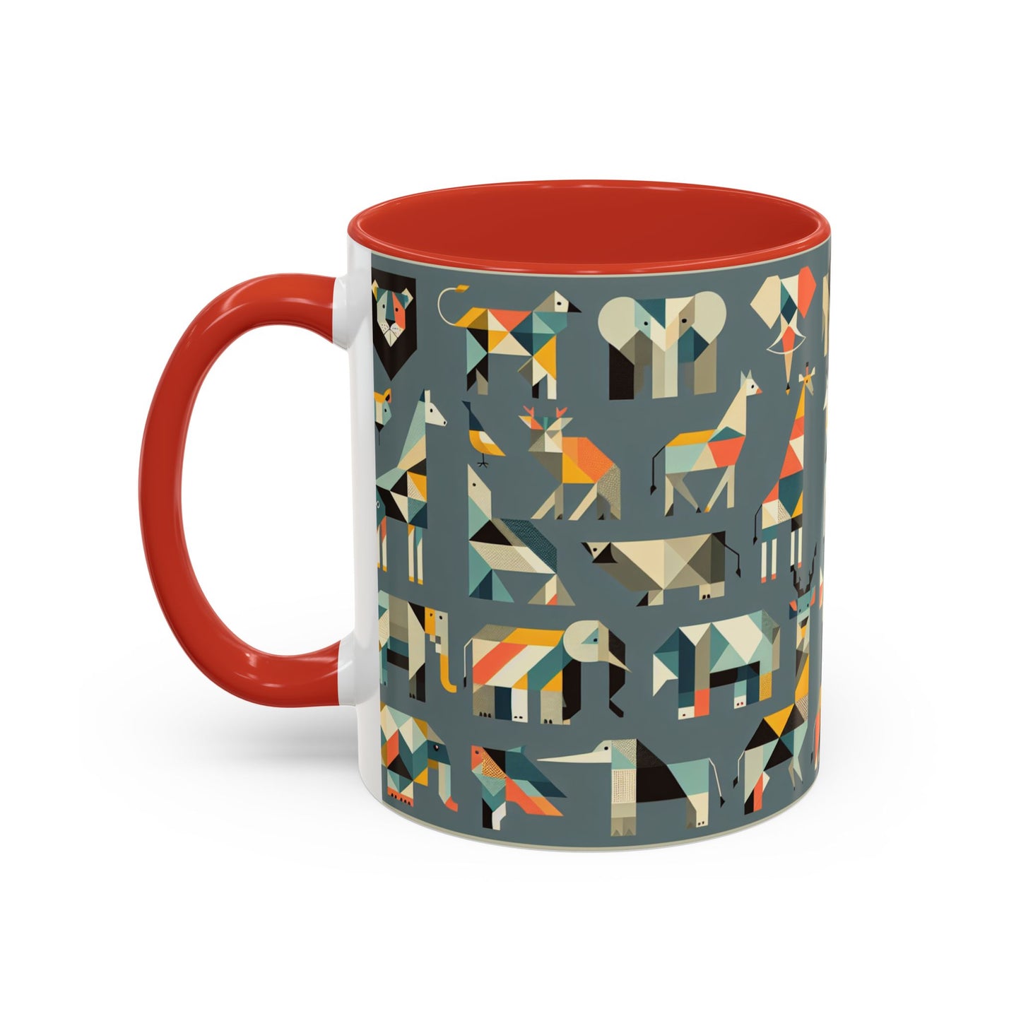 Colorful Animal Print Accent Coffee Mug - Unique 11/15oz Ceramic Cup for Nature Lovers