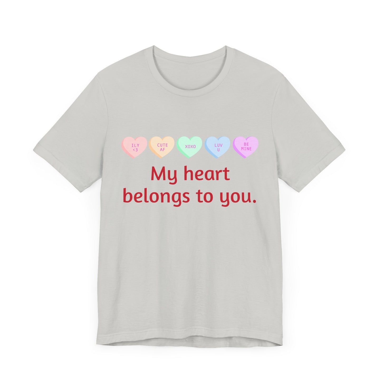 My heart belongs to you Quotes Unisex Jersey Tee - Ideal for Self-Reflection and Supportive Gifts