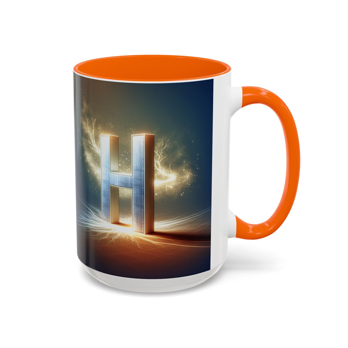 Stunning Accent Coffee Mug with Abstract Letter Design