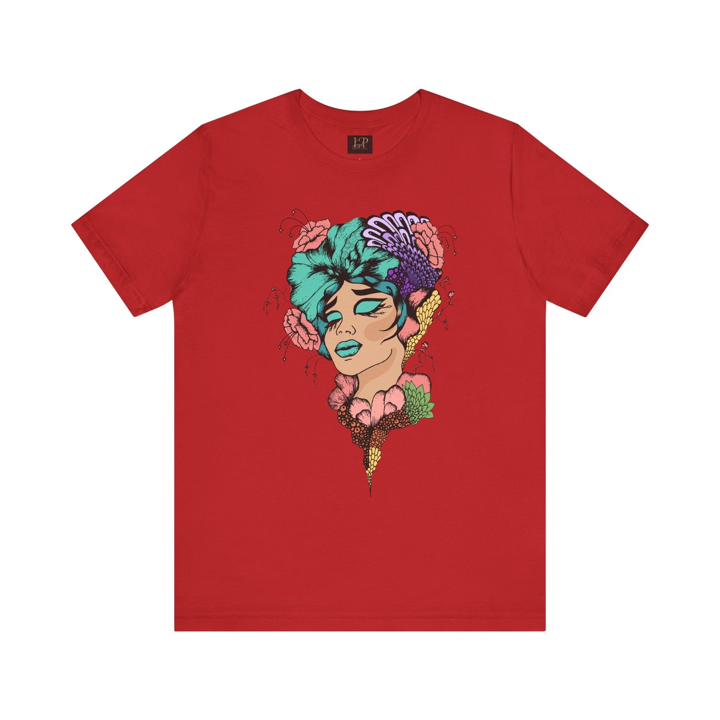 Artistic Floral Unisex Tee with Vibrant Design