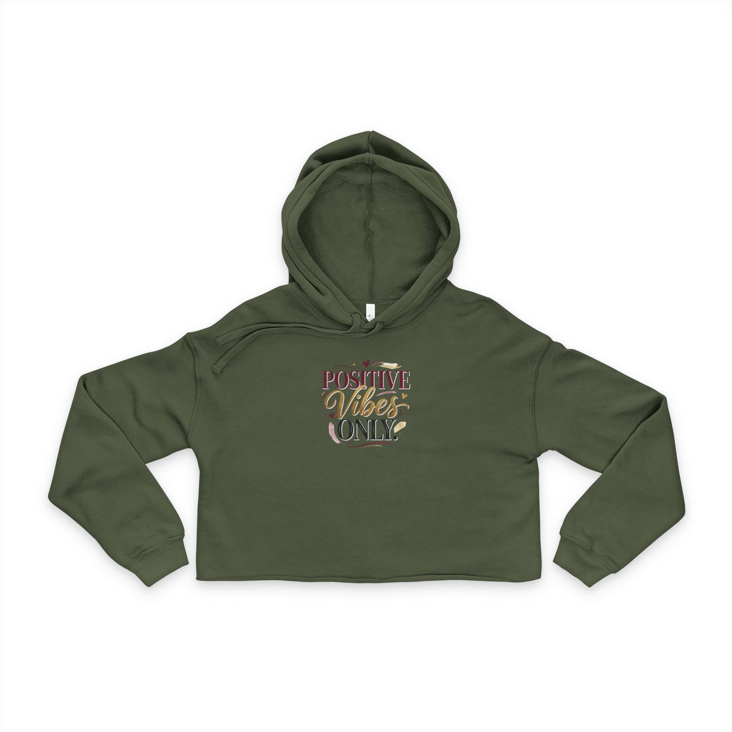 Cropped Hoodie — "Positive Vibes Only" Women's Cropped Hoodie