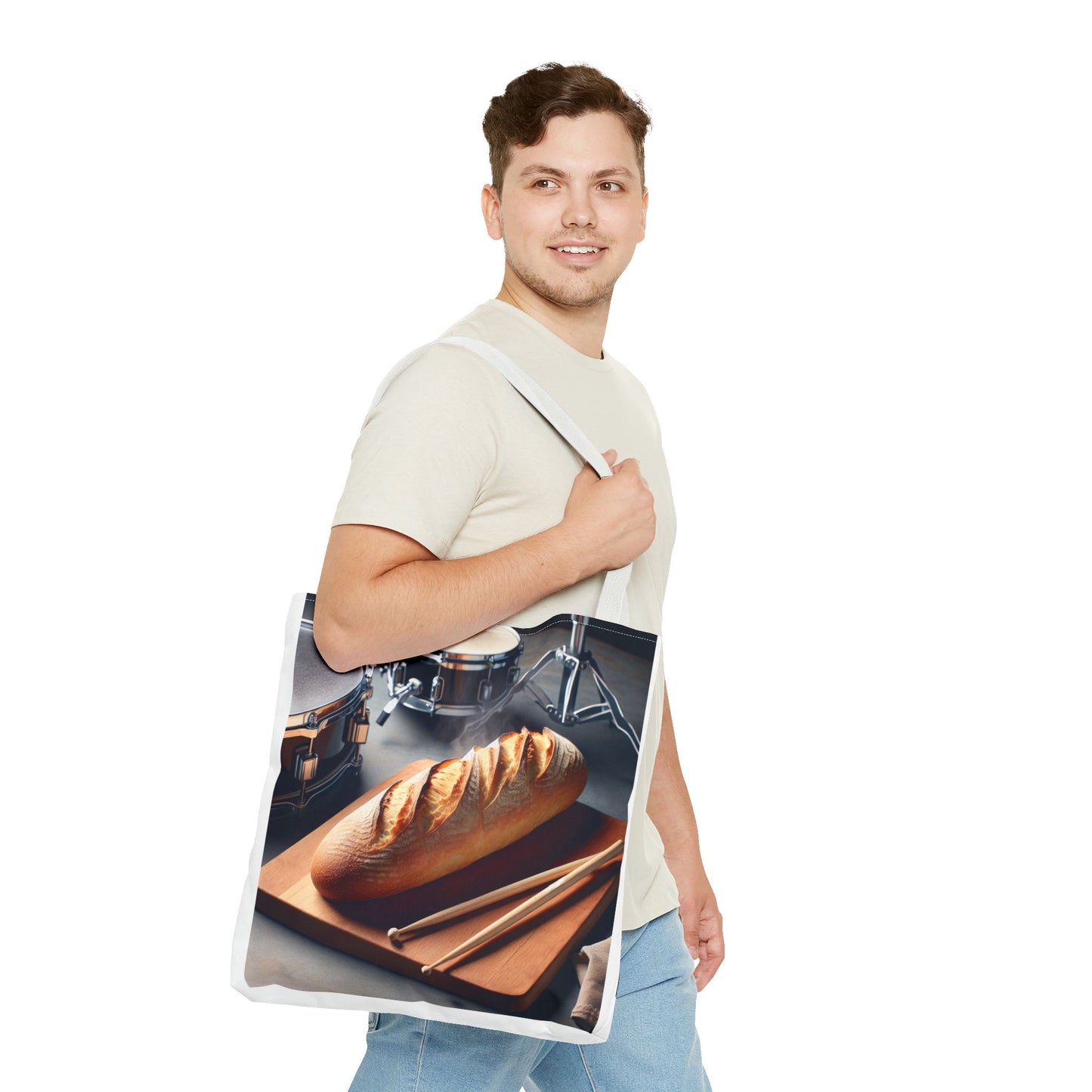 Bread & Drums Tote Bag – Perfect for Food Lovers & Musicians