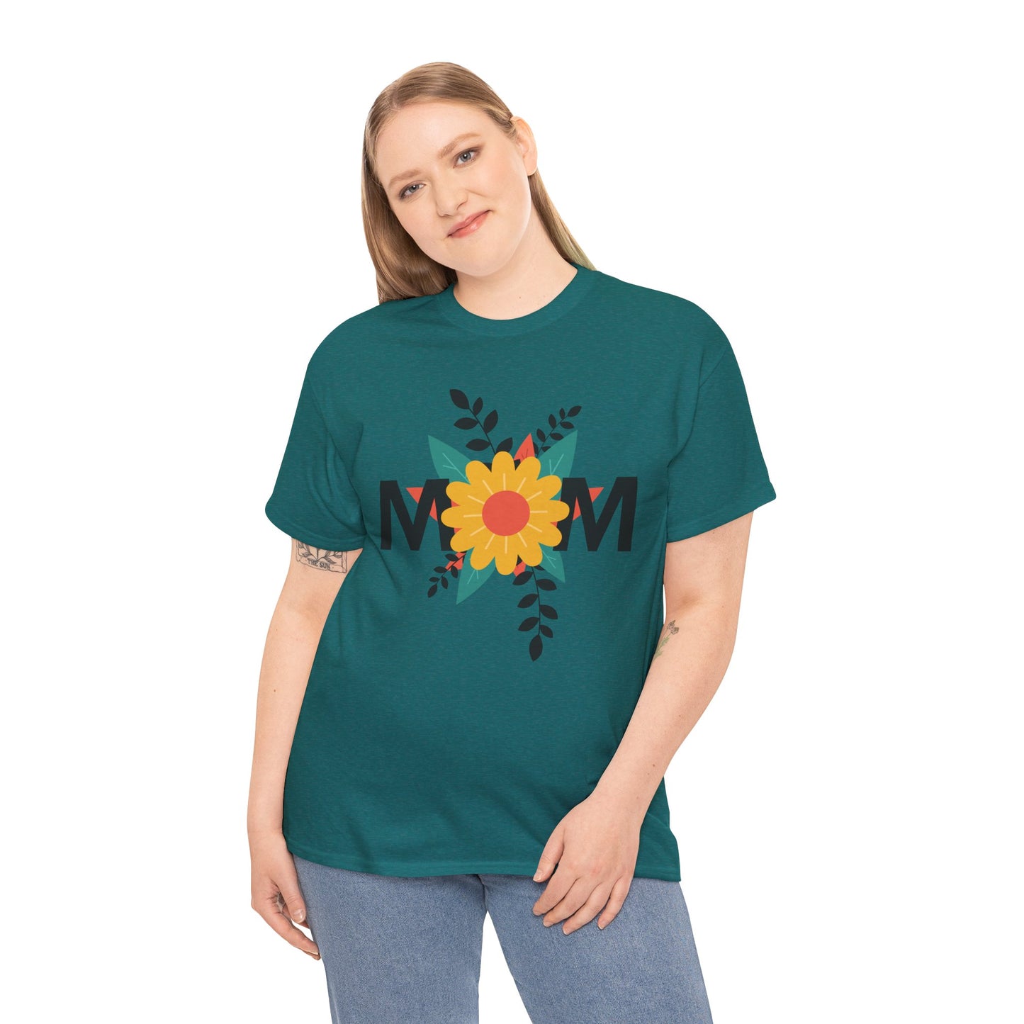Mom Floral Unisex Heavy Cotton Tee - Perfect Gift for Mother's Day