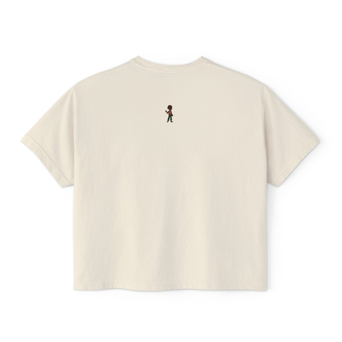 Stay Calm, Stay Focus Boxy Tee — Motivational Women's Crop Shirt
