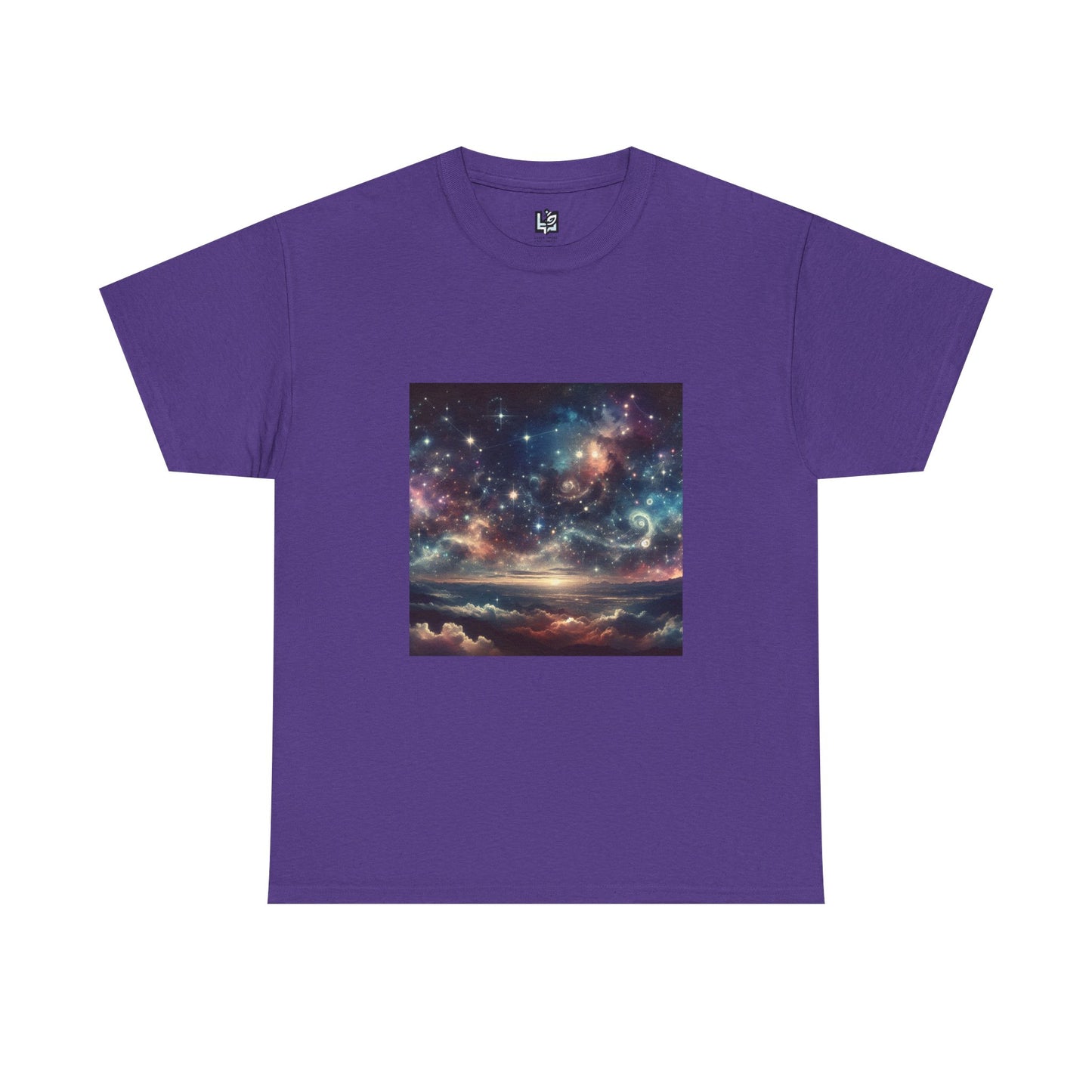 Cosmic Dreams Unisex Heavy Cotton Tee - Celestial Graphic Tee for Stargazers