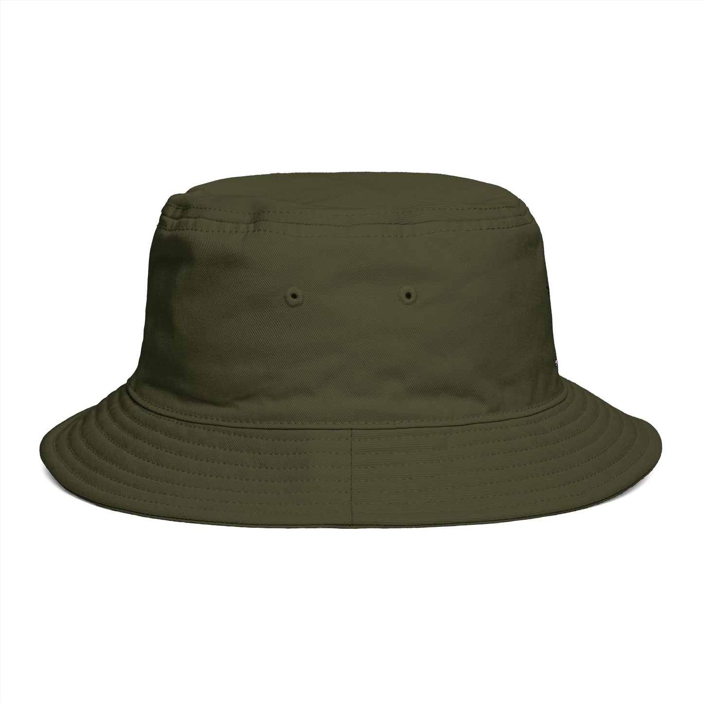 Bucket Hat — Minimal Brown Streetwear Hat with Back-Turn Character Graphic