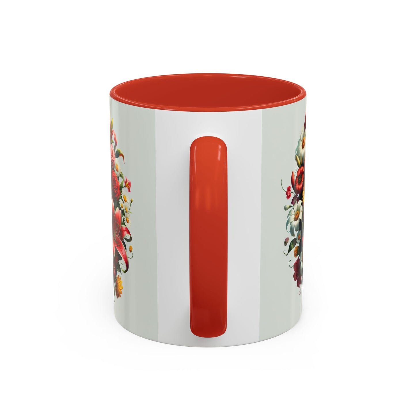 Floral Accent Coffee Mug - Elegant & Vibrant Design for Flower Lovers