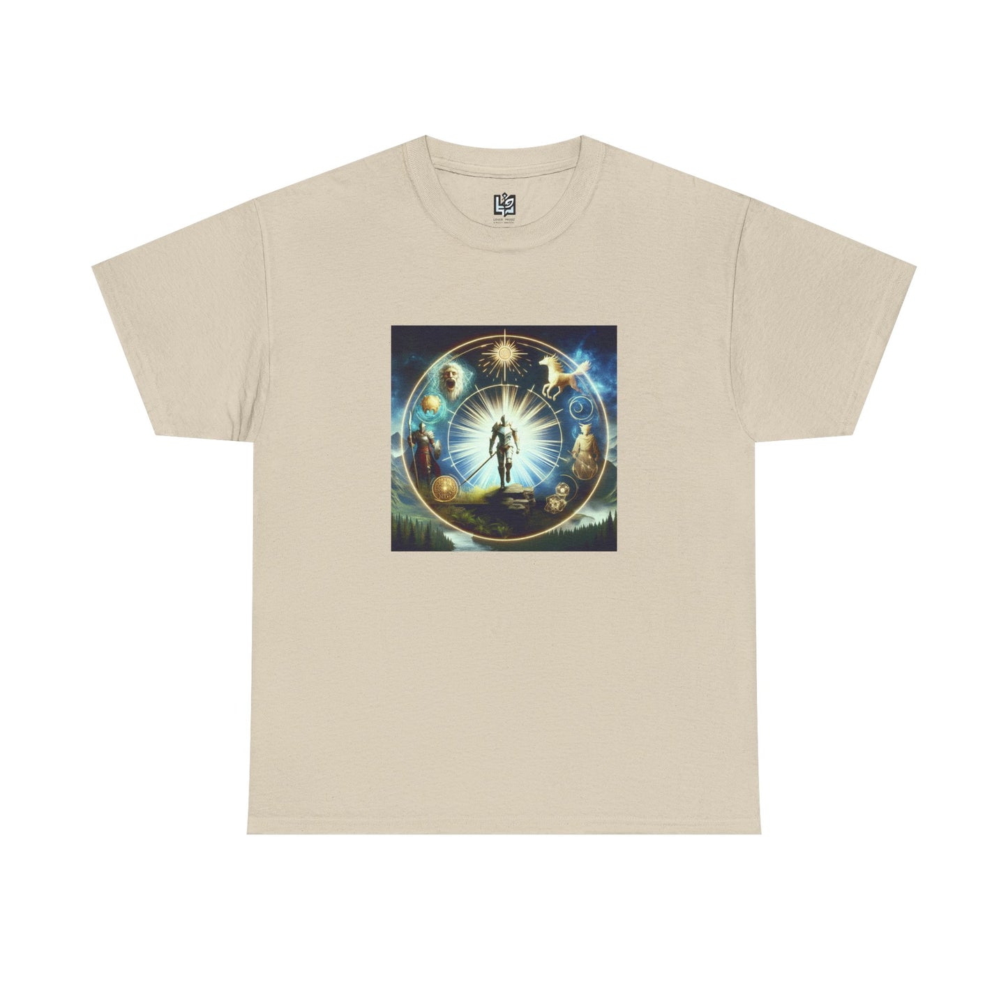 Cosmic Connection Unisex Heavy Cotton Tee - Celestial Design for Star Lovers