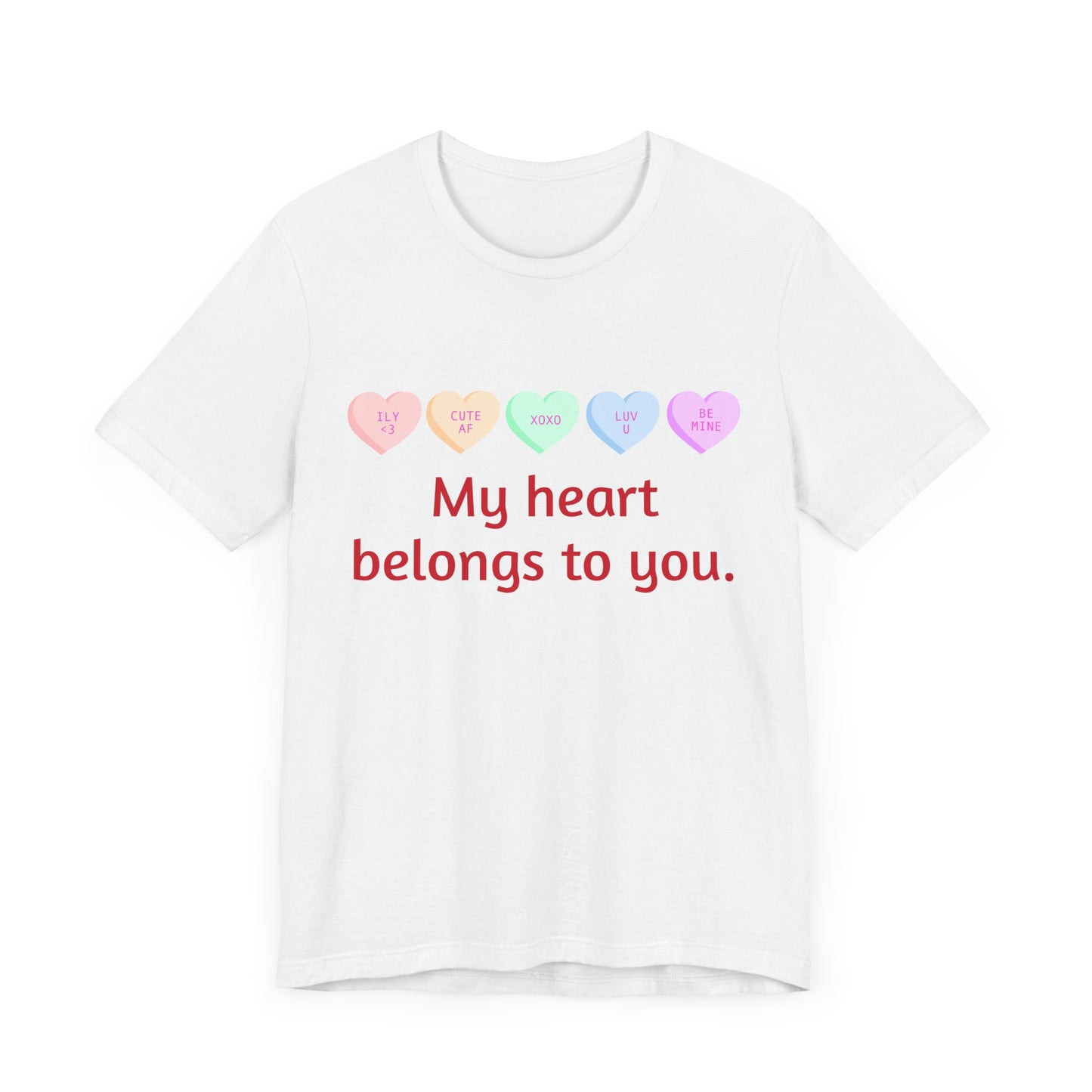 My heart belongs to you Quotes Unisex Jersey Tee - Ideal for Self-Reflection and Supportive Gifts