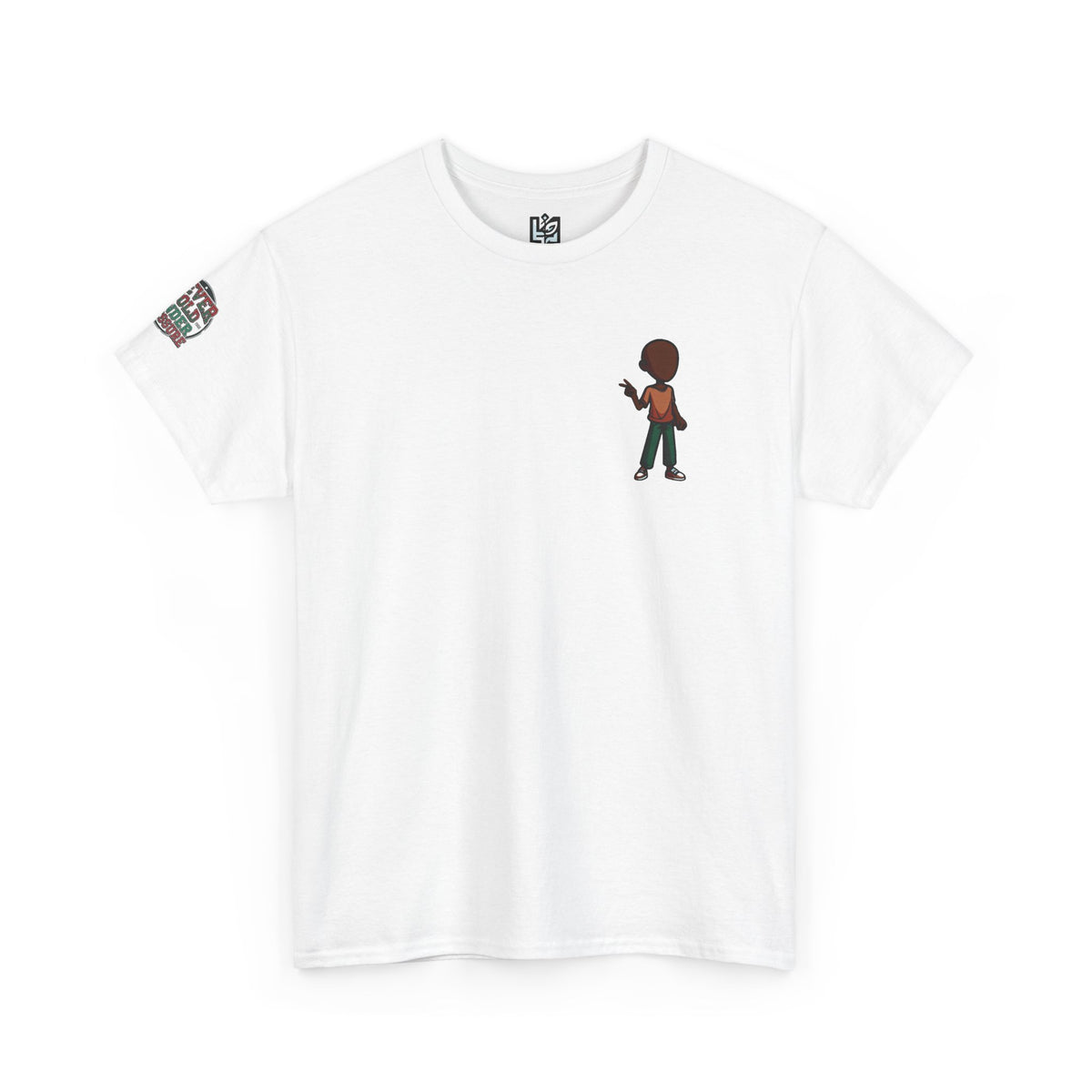 Mini Guitarist Tee — Cute Retro Kid Playing Guitar Graphic T-Shirt