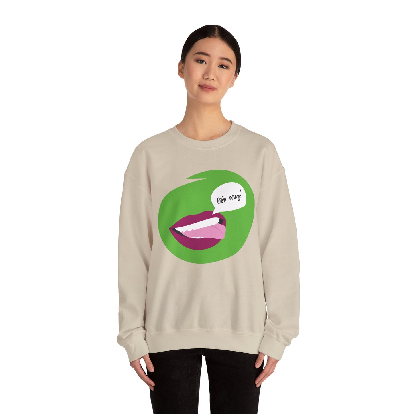 Playful 'Oh My!' Graphic Unisex Crewneck Sweatshirt