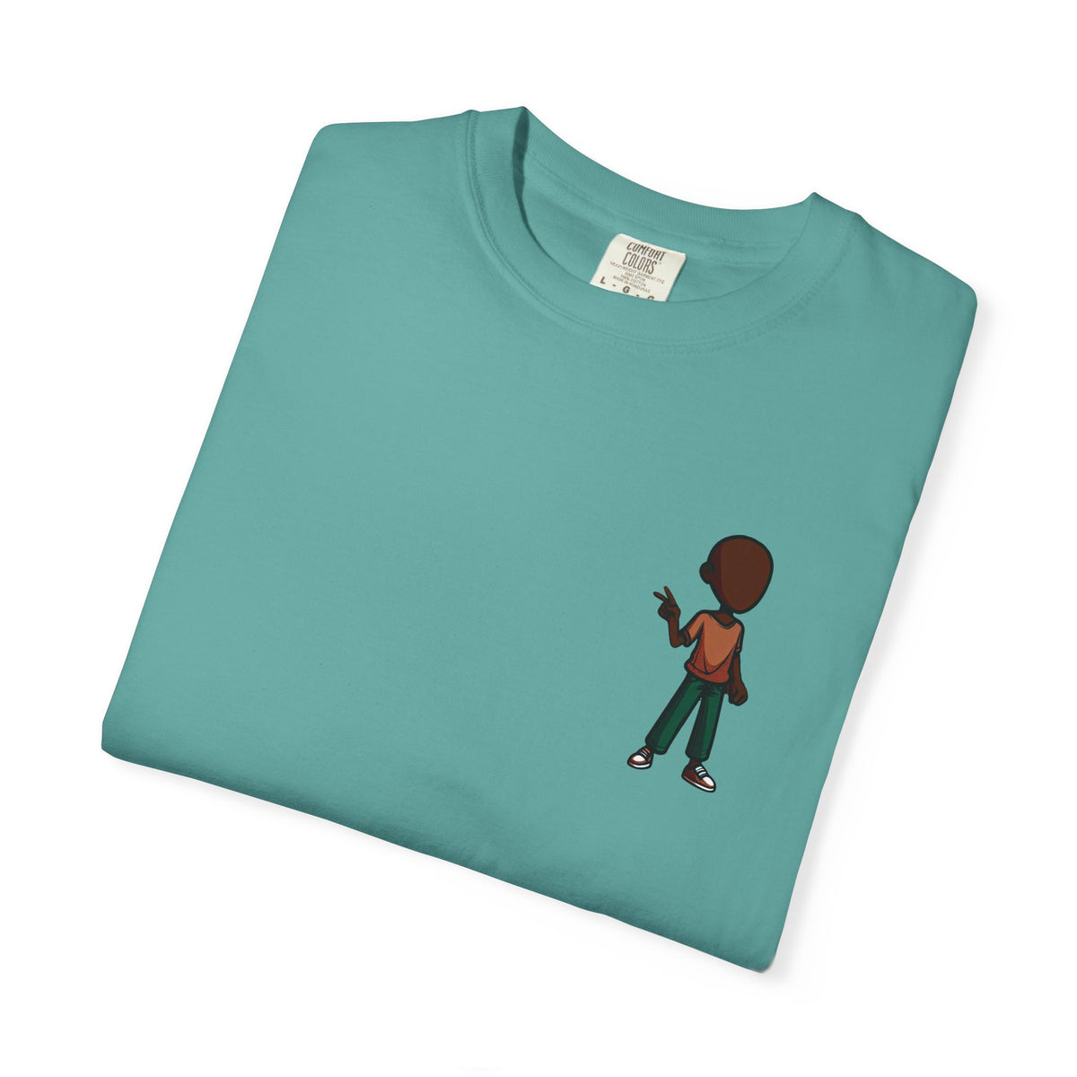 Minimalist Little Boy Graphic T-Shirt — Small Chest Illustration, Casual Kids/Youth Tee