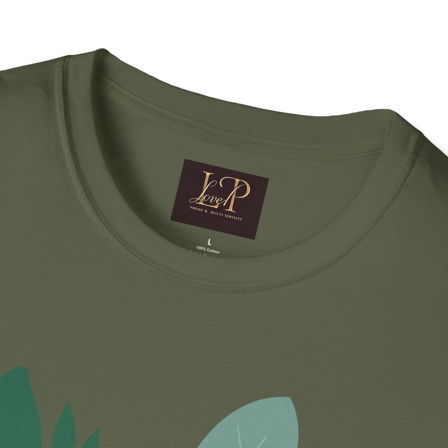 Chic Botanical Portrait T-Shirt for Nature Lovers