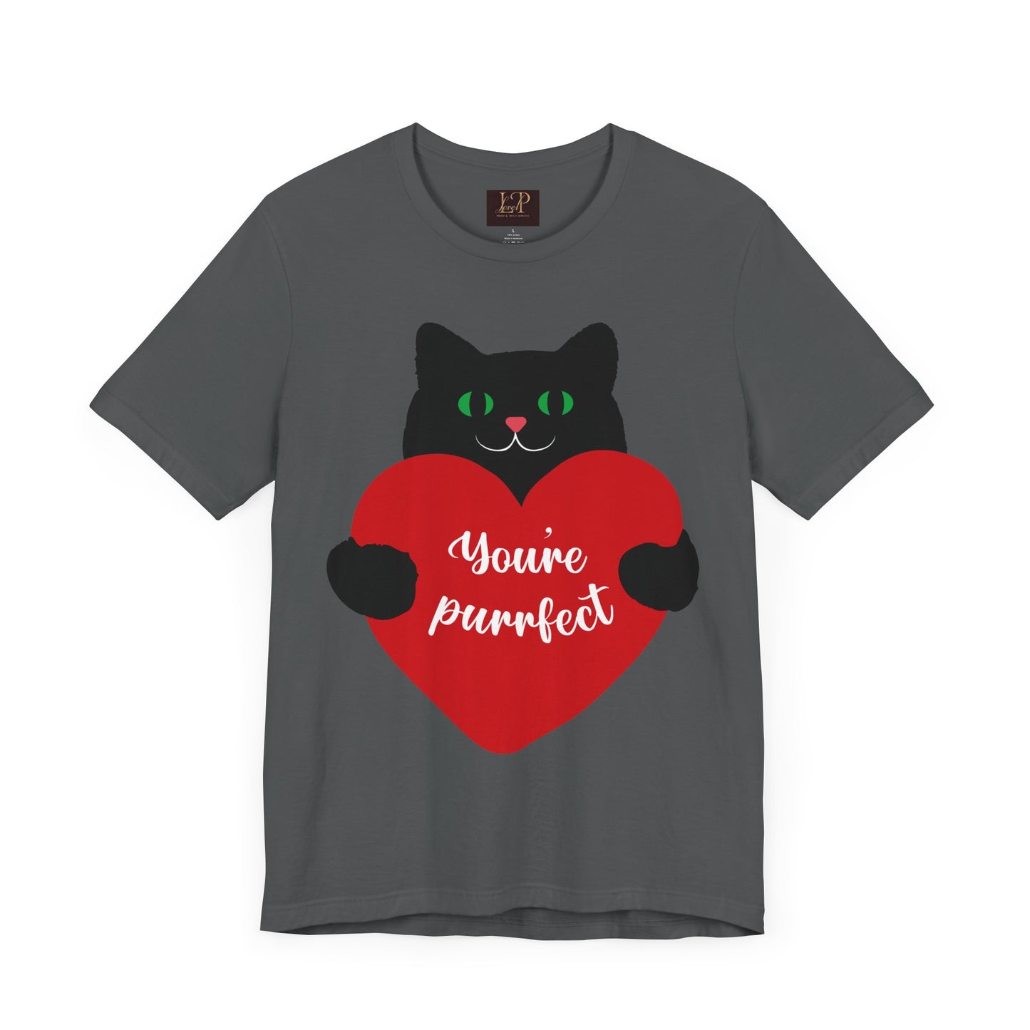 Purrfect Love Cat Tee - Cute Unisex Jersey Short Sleeve Shirt