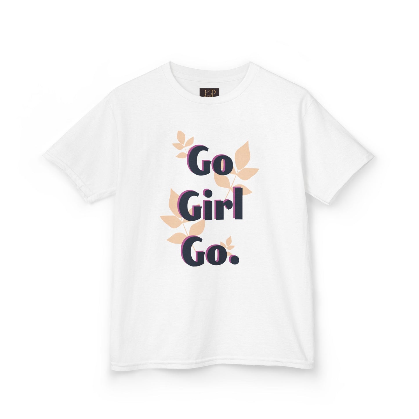 Go Girl Go Kids Heavy Cotton Tee - Motivational T-Shirt for Girls