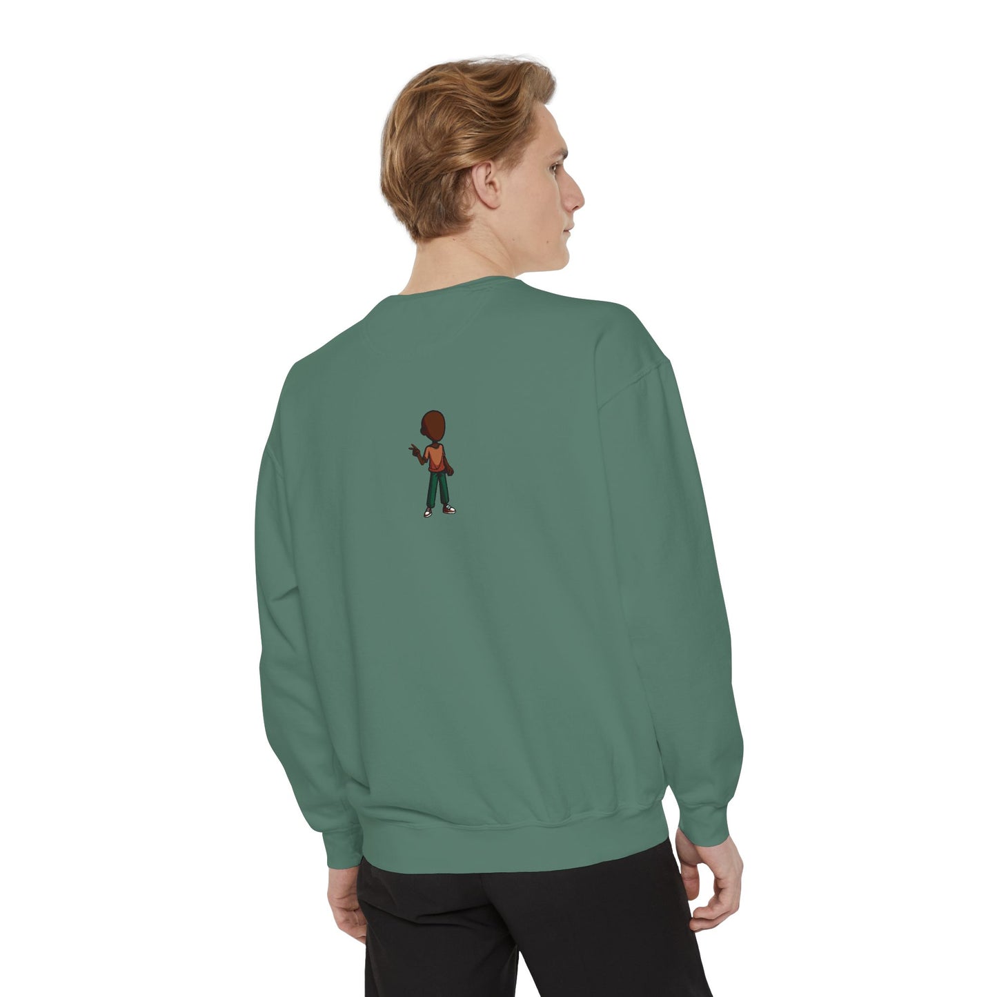 The Unflappable Man Sweatshirt — Retro Badge Graphic Crewneck