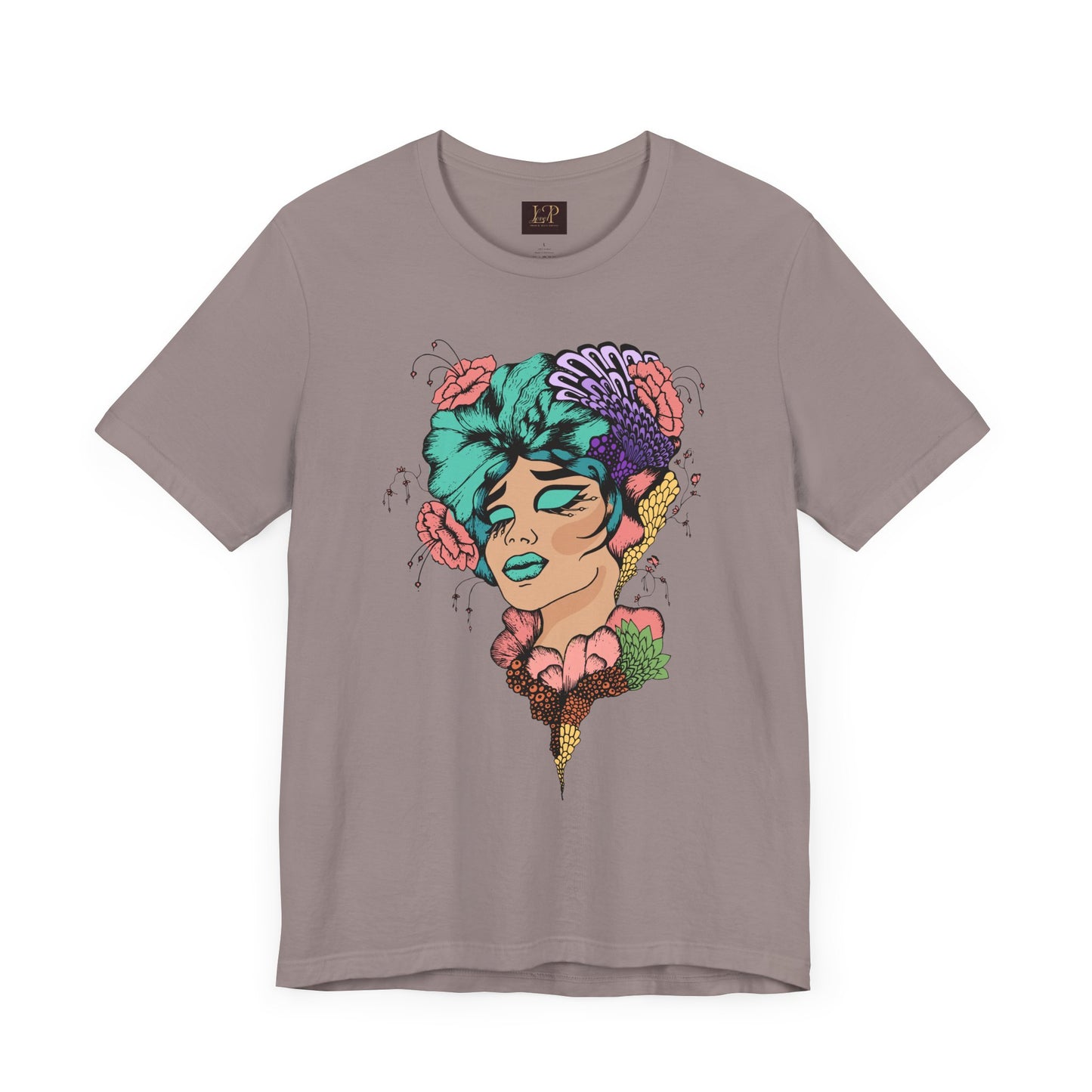 Artistic Floral Unisex Tee with Vibrant Design